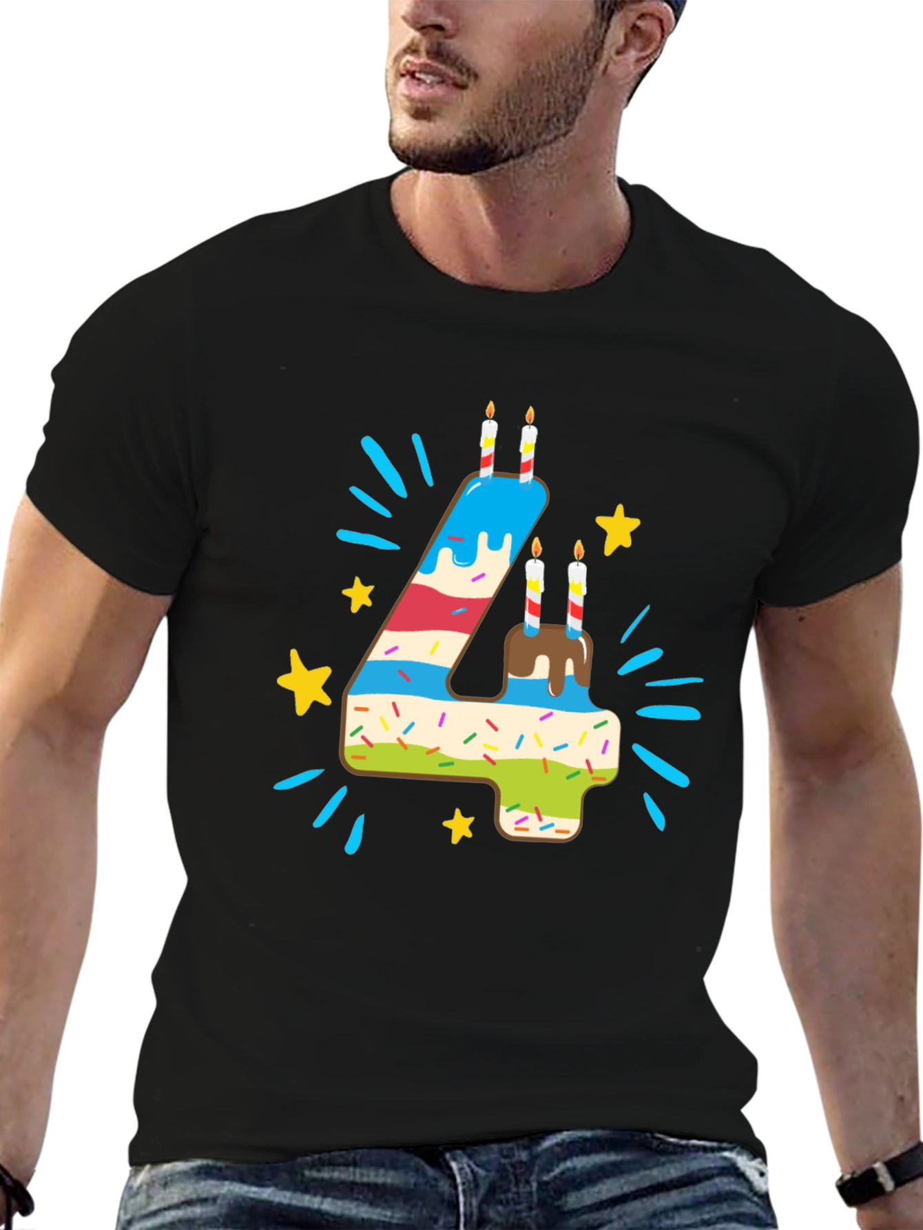 Birthday Number 4 T-Shirt - Fourth Birthday Tee