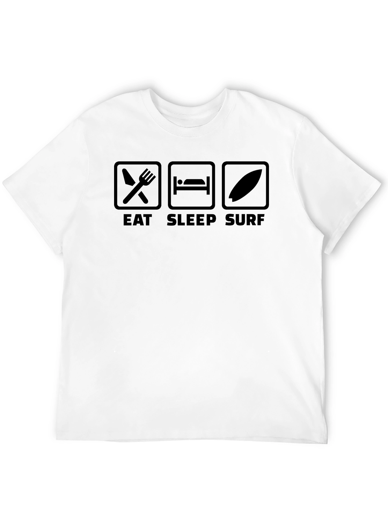 Eat Sleep Surf Graphic Tee - Casual Surfer T-Shirt
