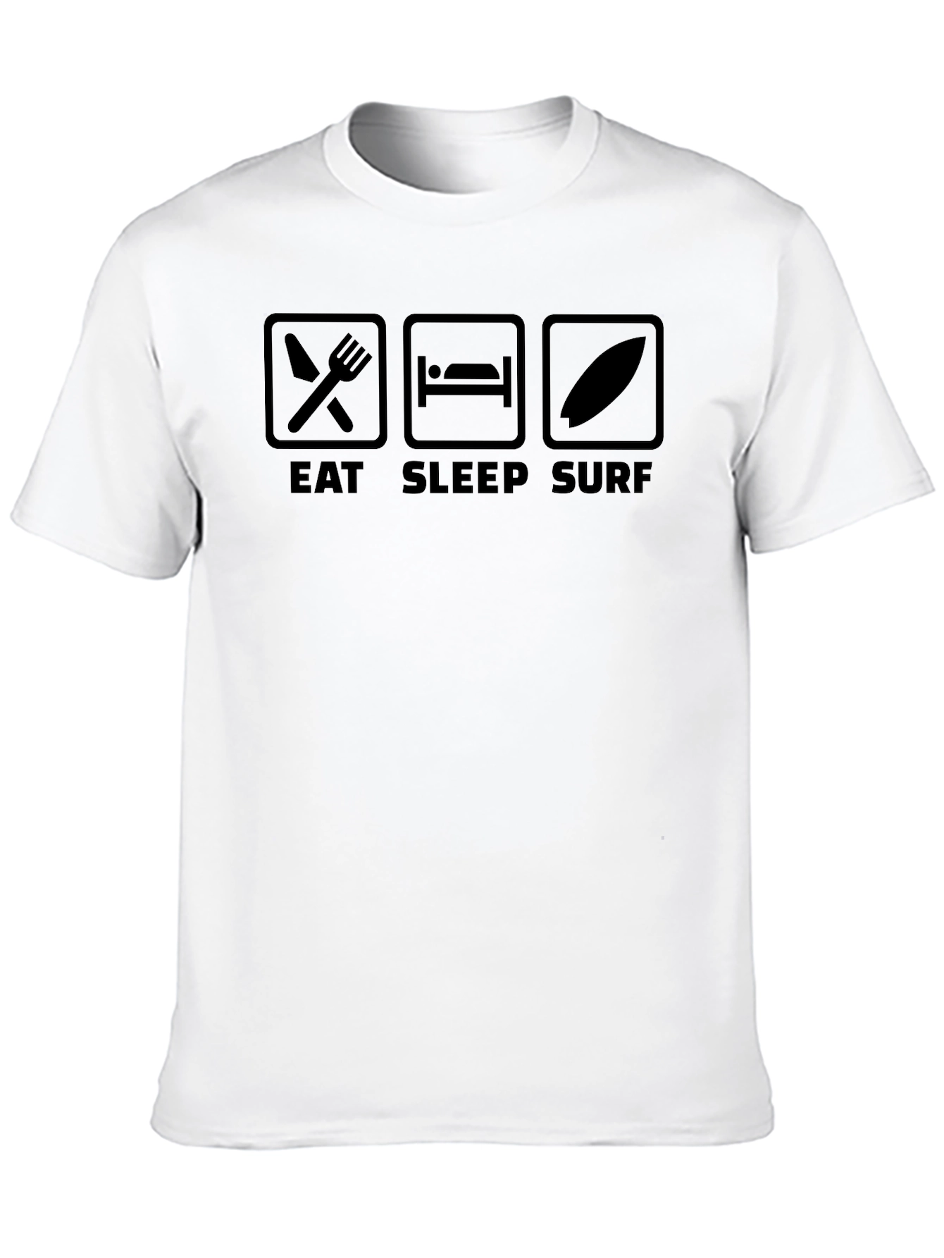 Eat Sleep Surf Graphic Tee - Casual Surfer T-Shirt