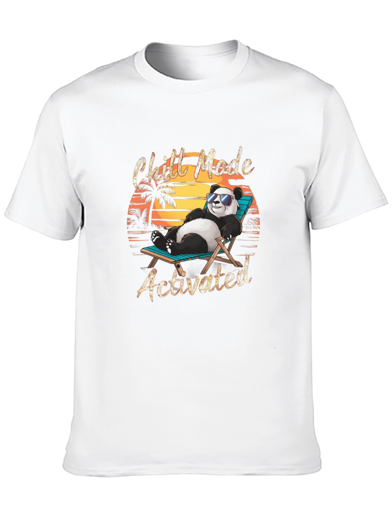Chill Mode Activated Panda Graphic T-Shirt