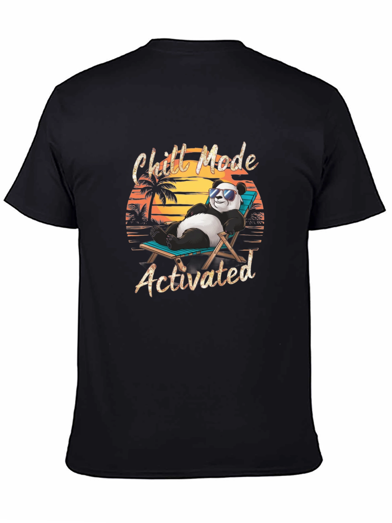 Chill Mode Activated Panda Graphic T-Shirt