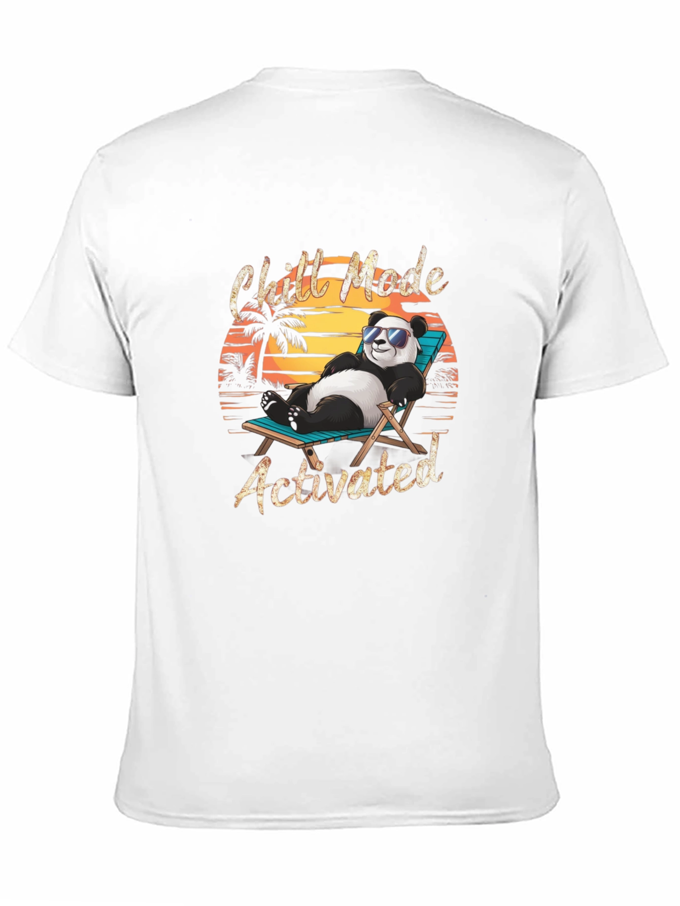 Chill Mode Activated Panda Graphic T-Shirt