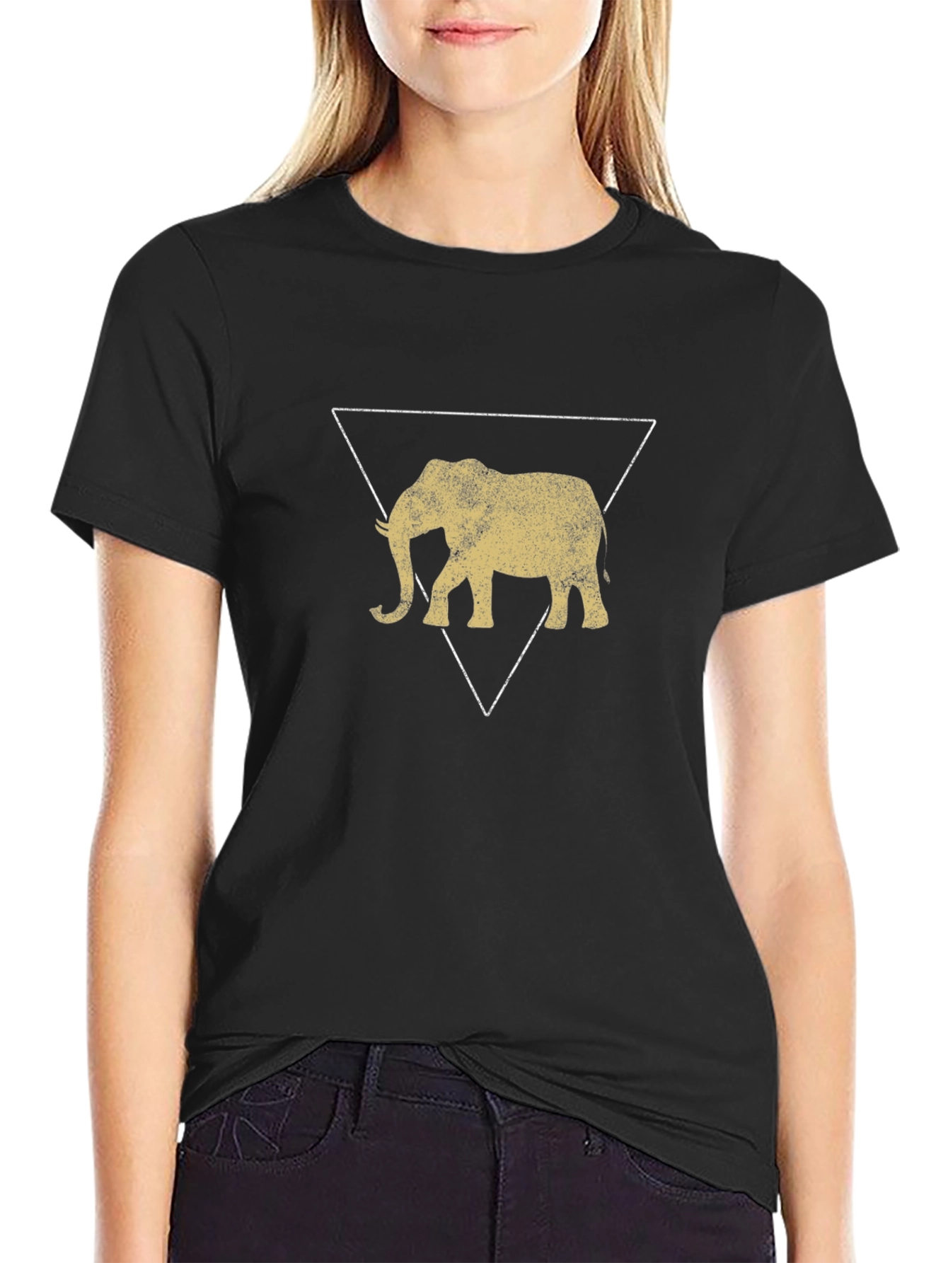 Elephant Triangle T-Shirt - Stylish Graphic Tee