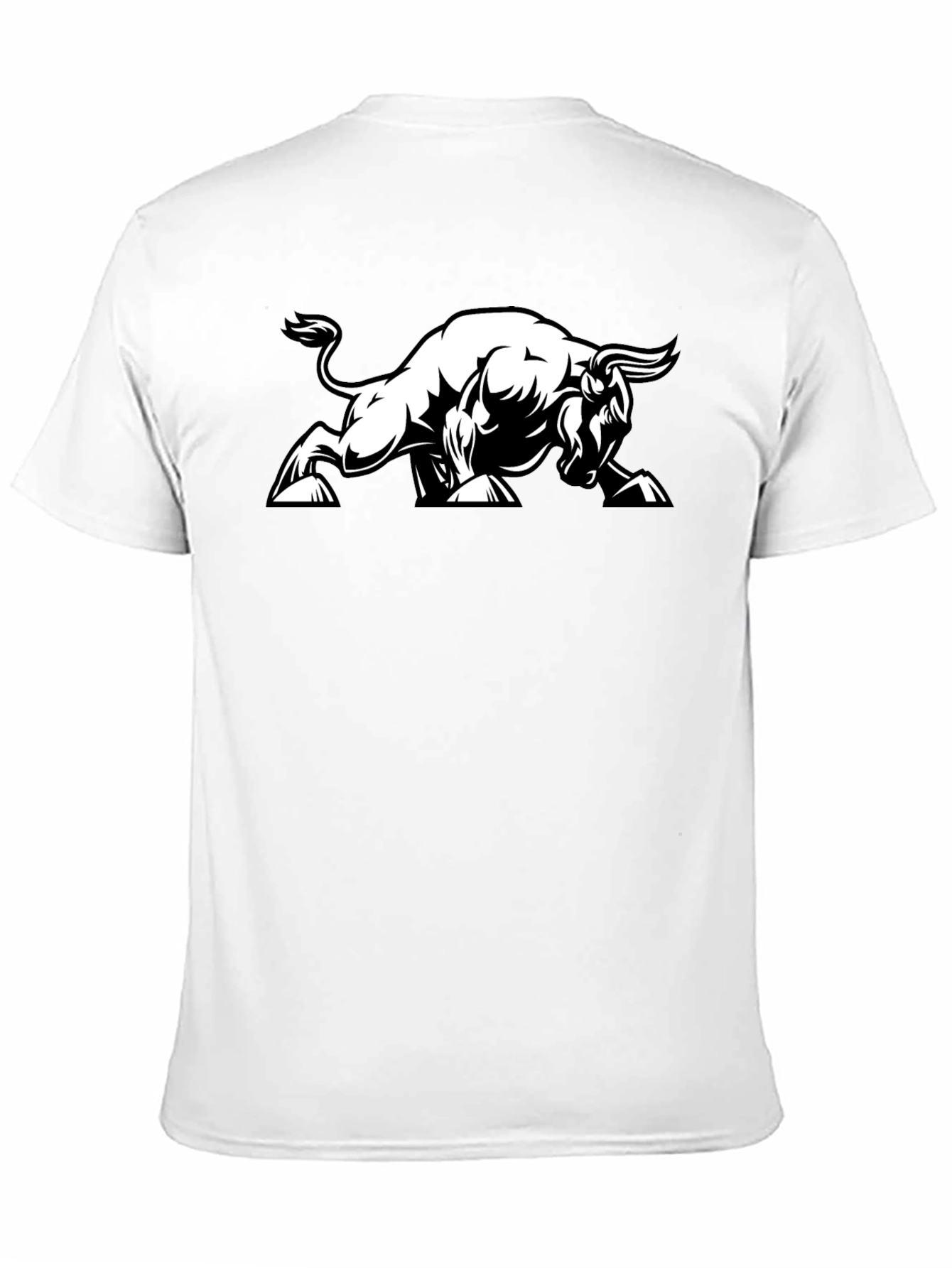 Bold Bull Graphic Tee - Black Cotton