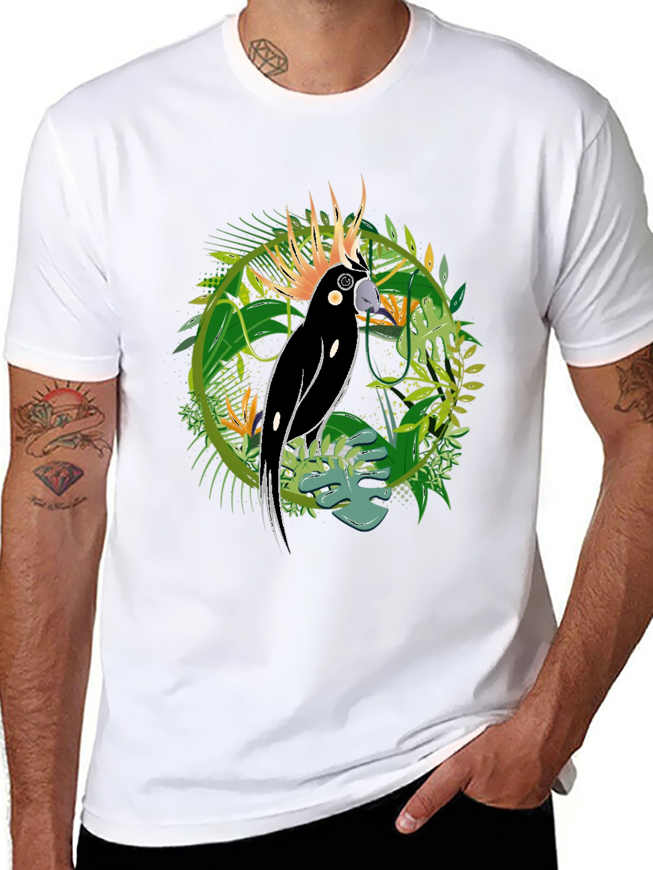 Tropical Cockatoo Graphic Tee