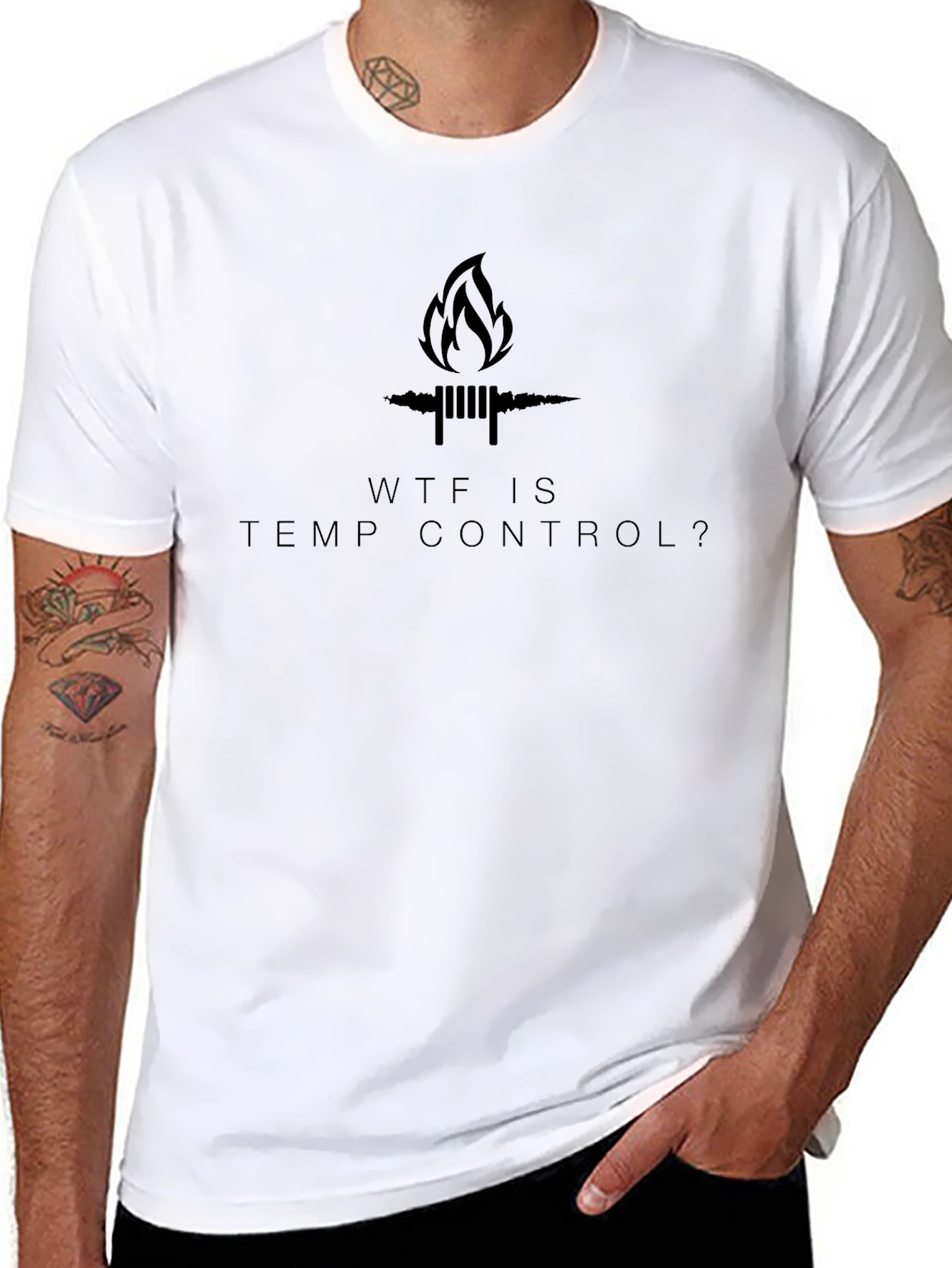 WTF is Temp Control? Black Cotton T-Shirt