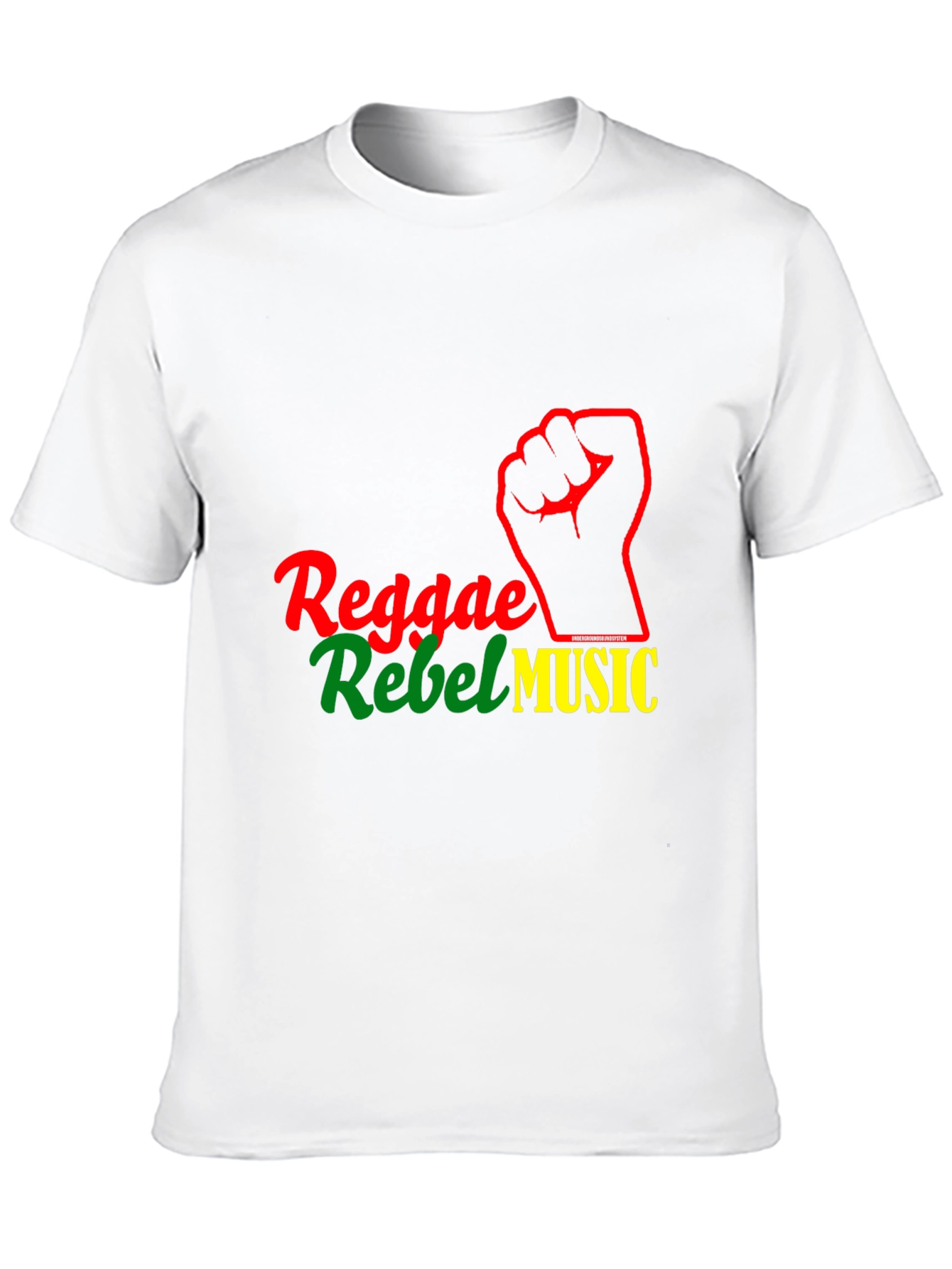 Reggae Rebel Music Graphic T-Shirt - Black