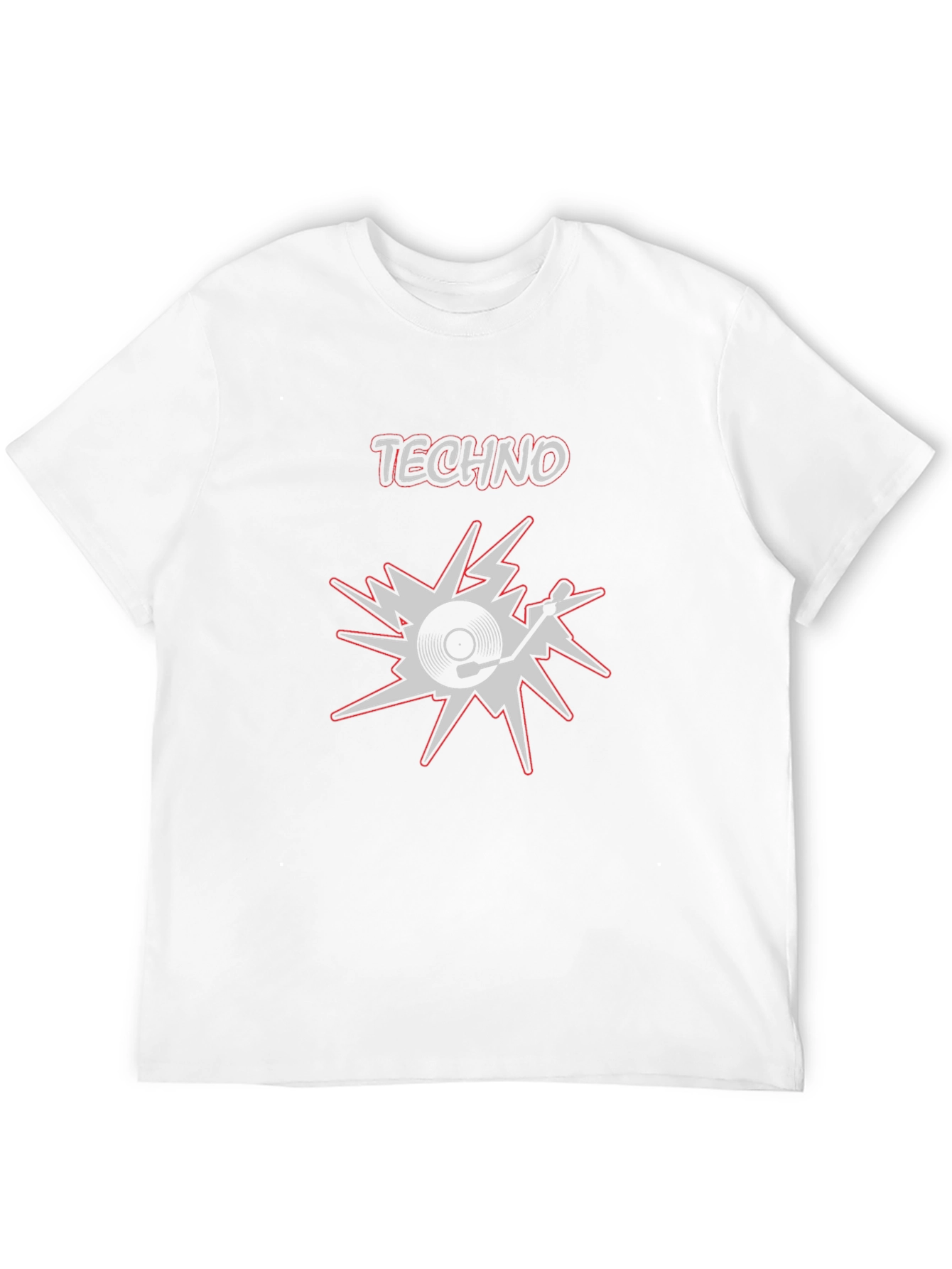 Techno Music T-Shirt Black Cotton Graphic Tee
