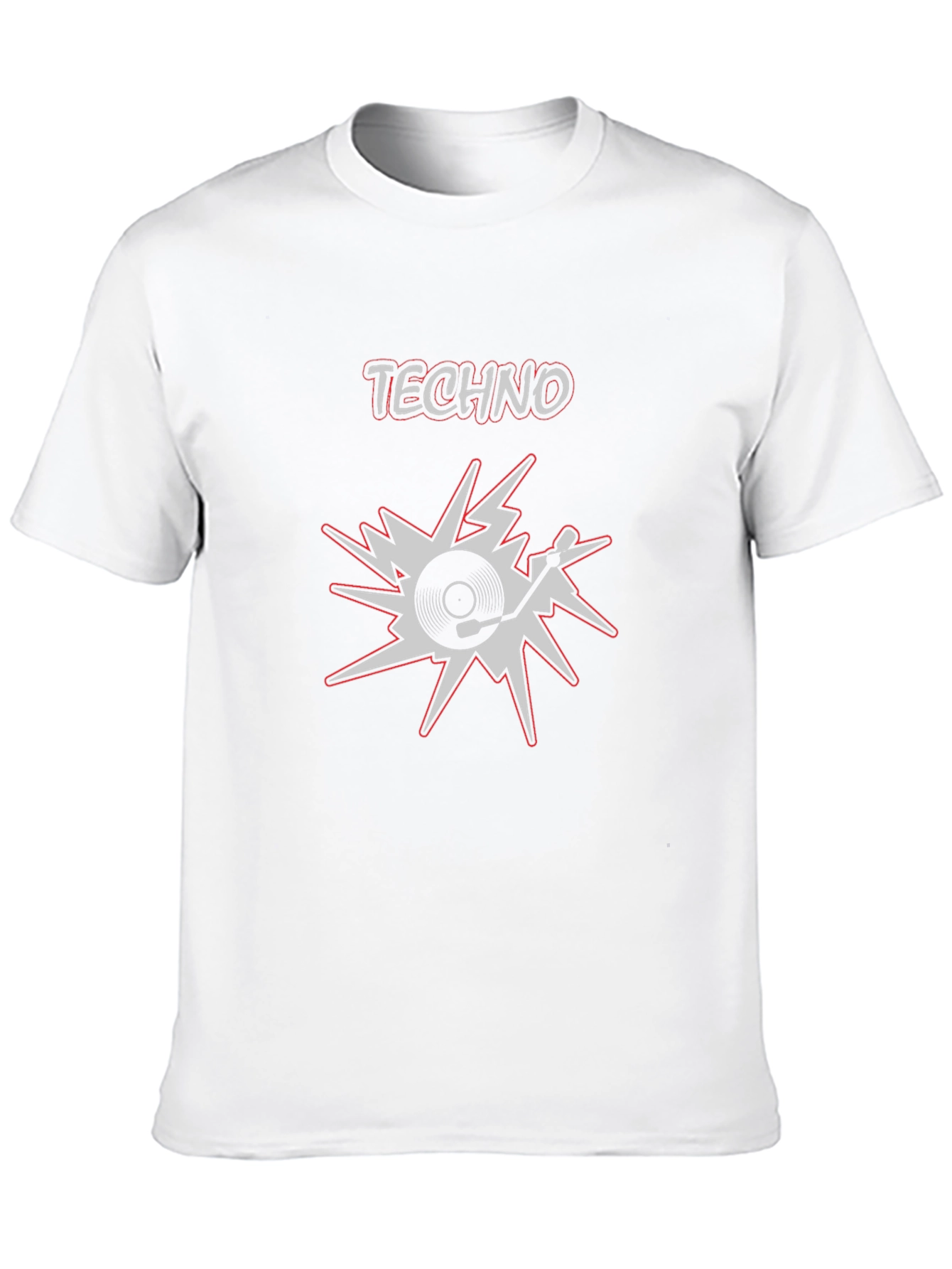Techno Music T-Shirt Black Cotton Graphic Tee