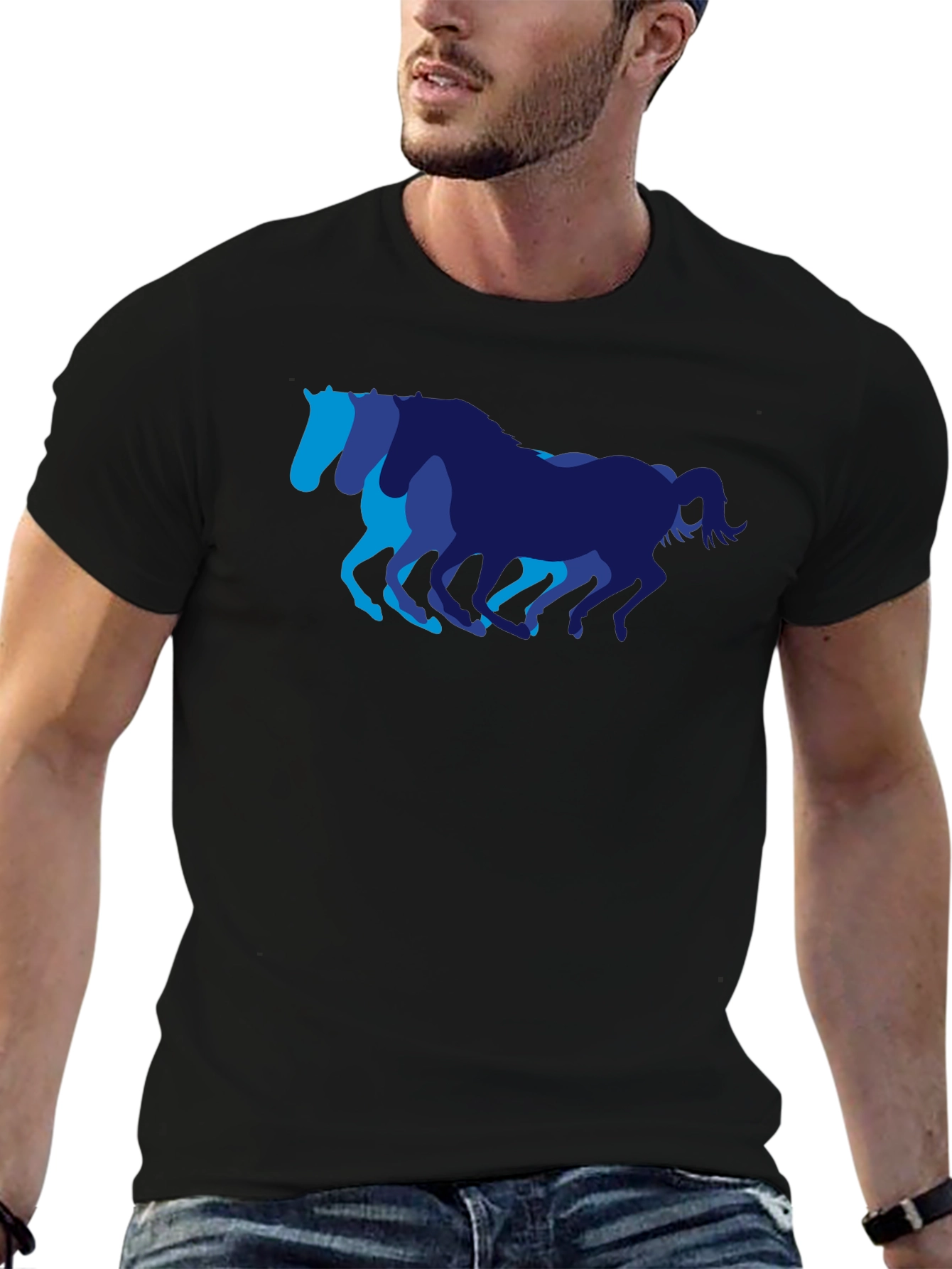 Equine Silhouette Tee - Stylish Graphic T-Shirt