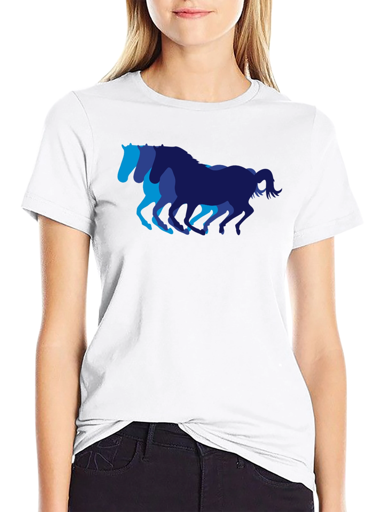 Equine Silhouette Tee - Stylish Graphic T-Shirt