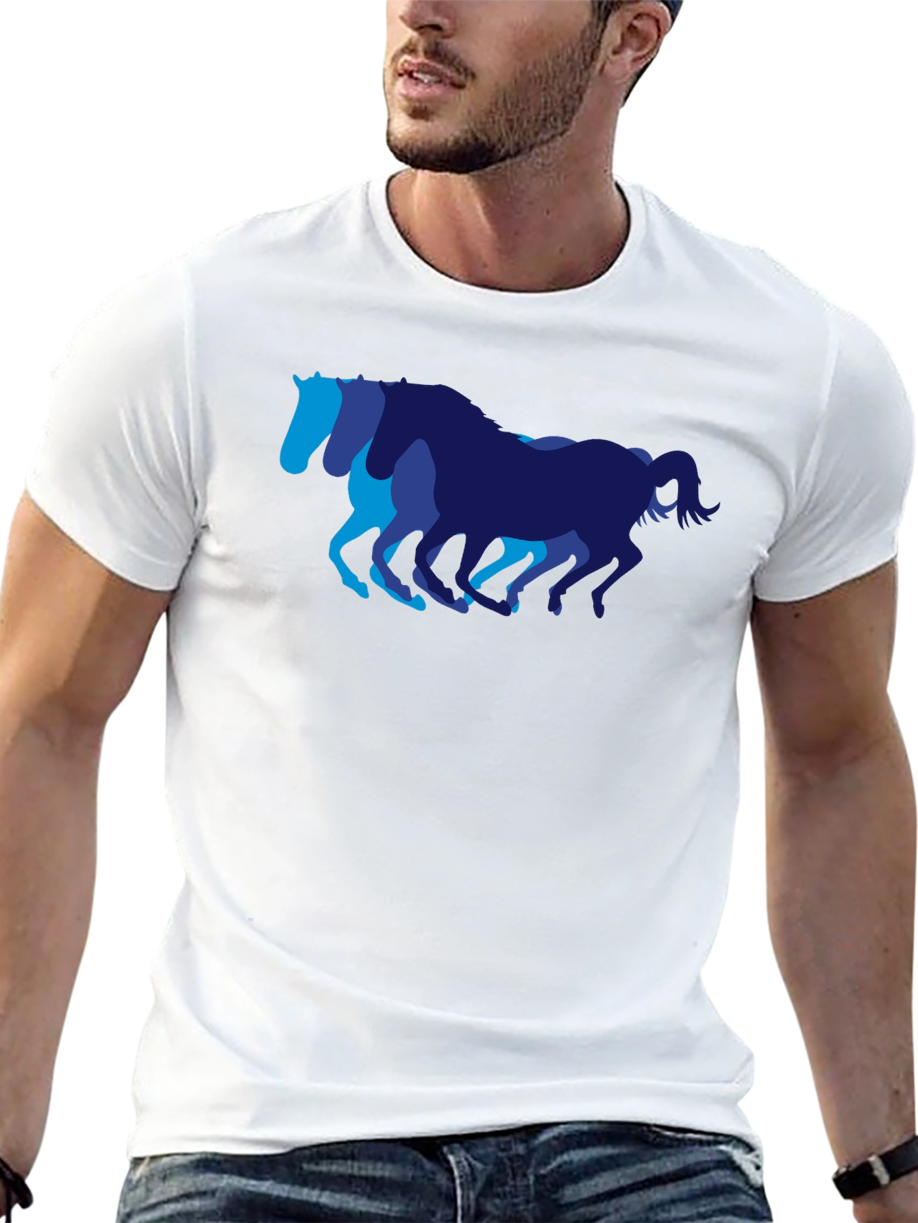 Equine Silhouette Tee - Stylish Graphic T-Shirt