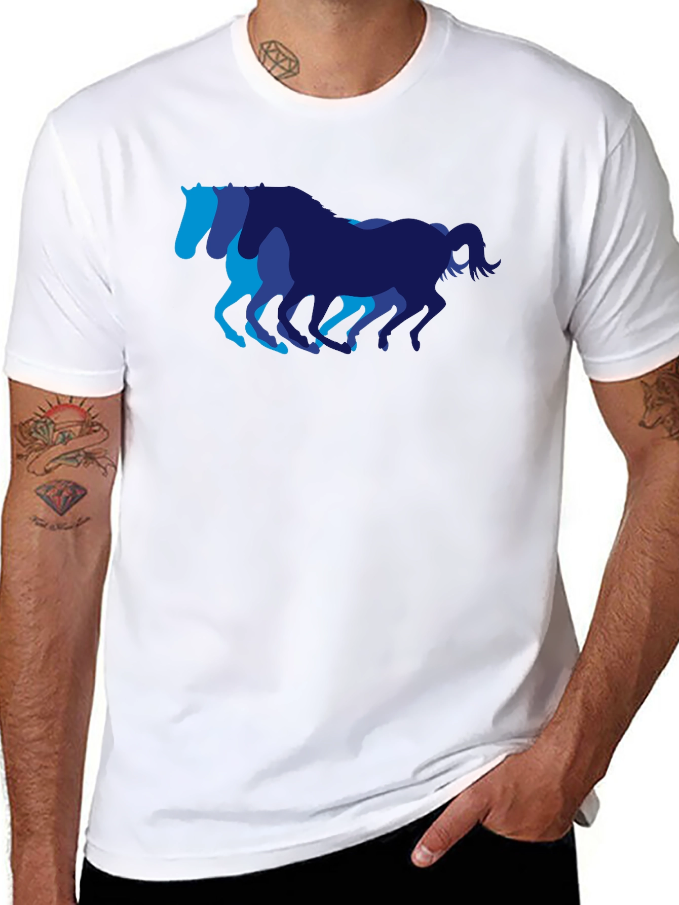 Equine Silhouette Tee - Stylish Graphic T-Shirt