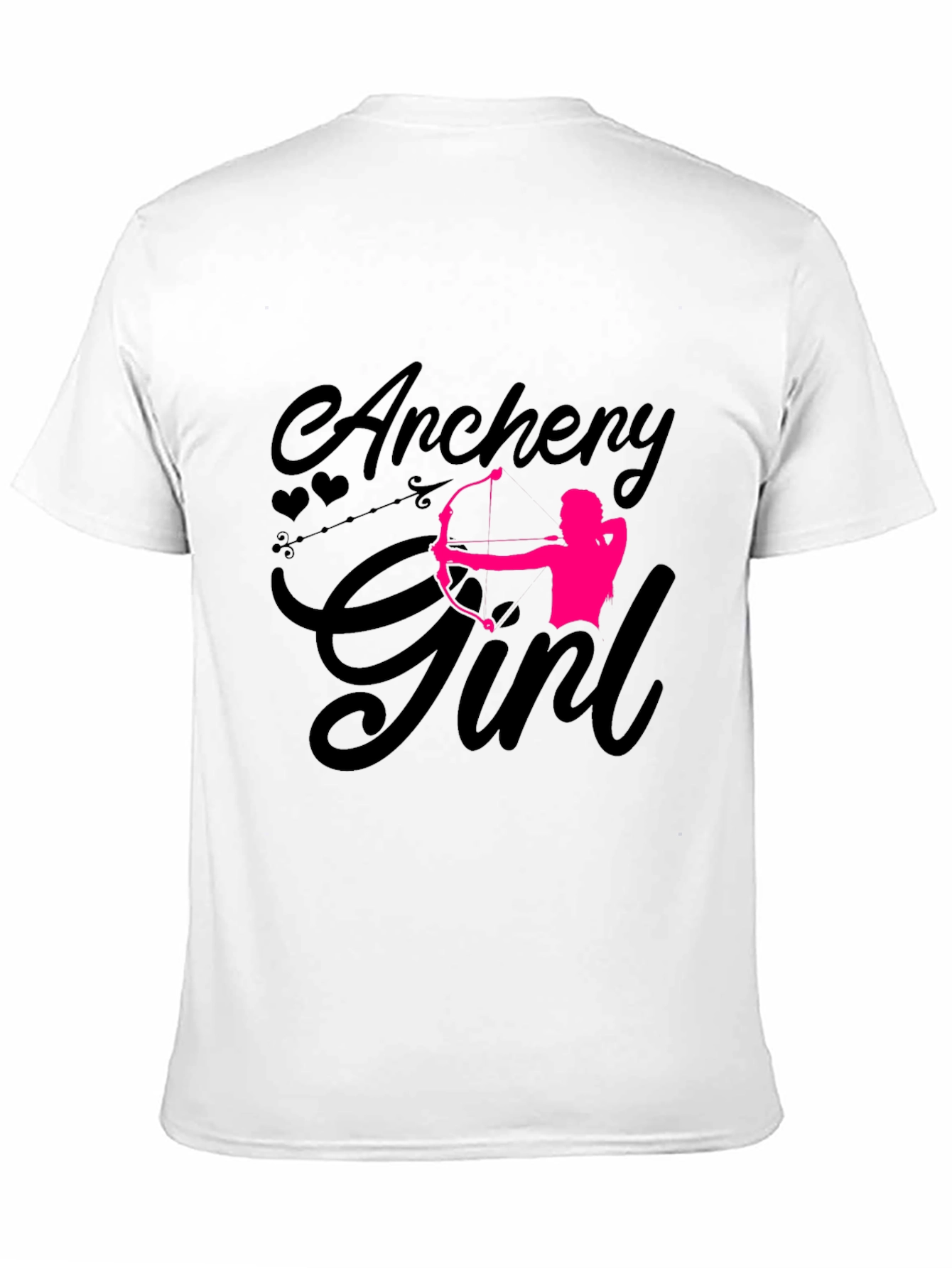 Archery Girl T-Shirt - Black Cotton Tee
