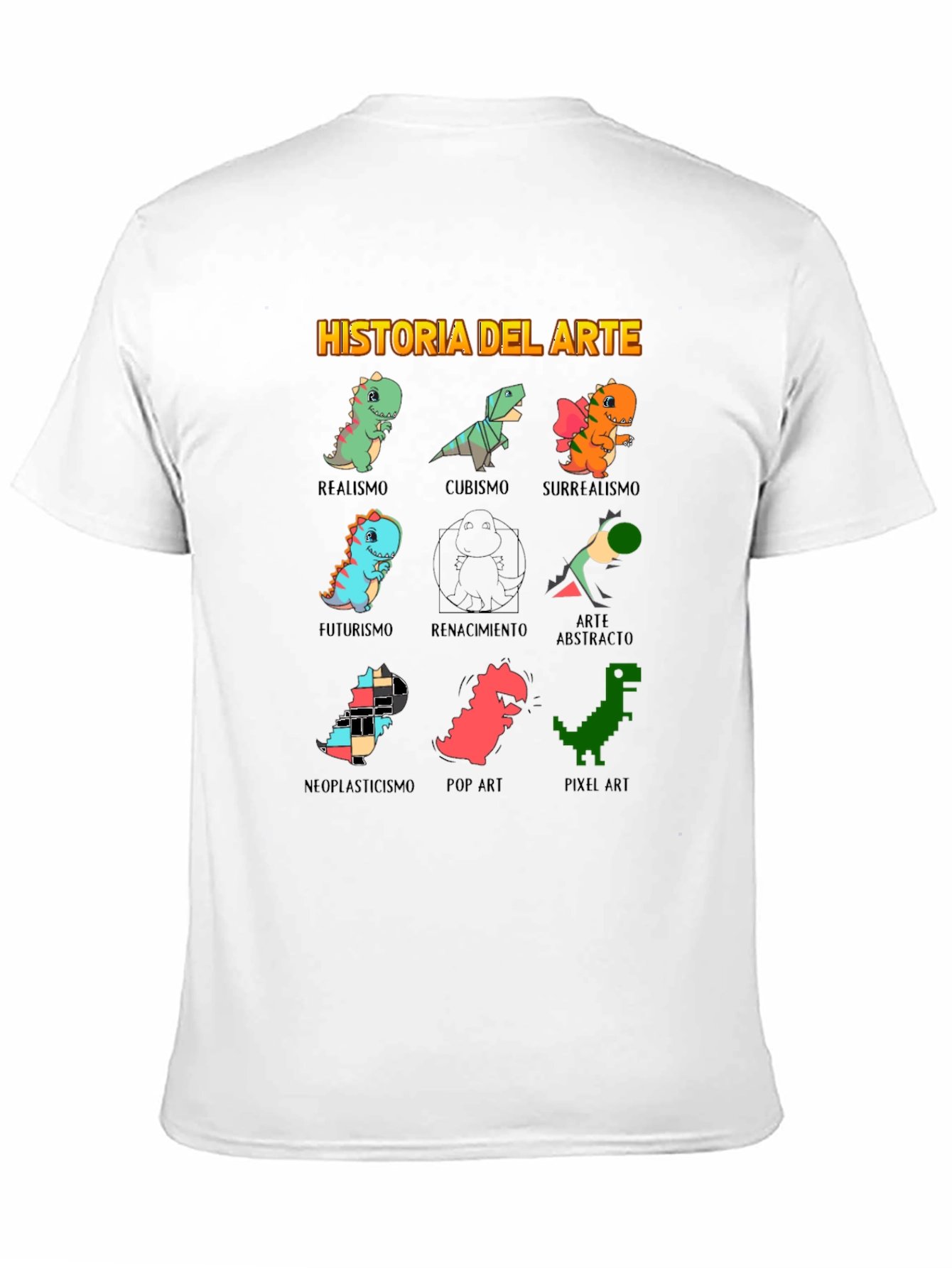 Art History Dinosaur Black T-Shirt