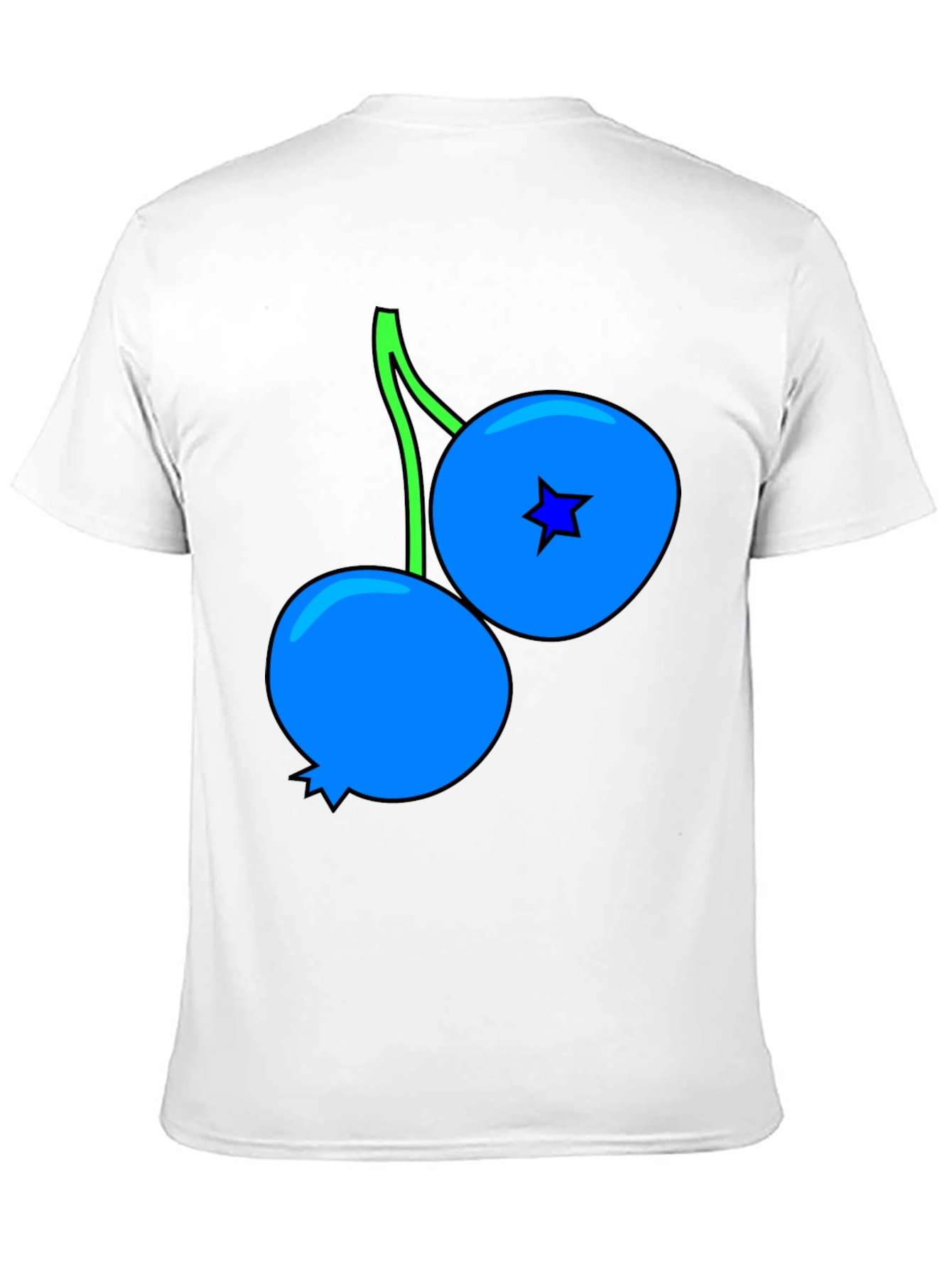 Blueberry Graphic Black T-Shirt