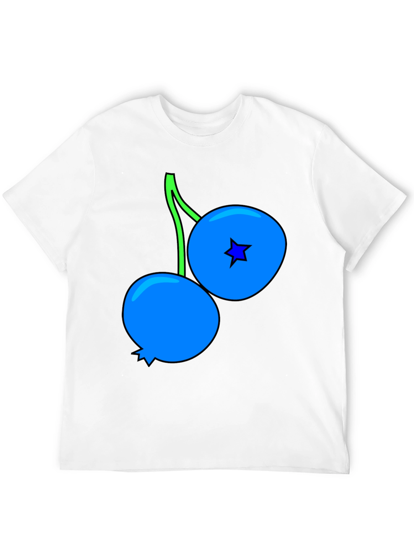 Blueberry Graphic Black T-Shirt
