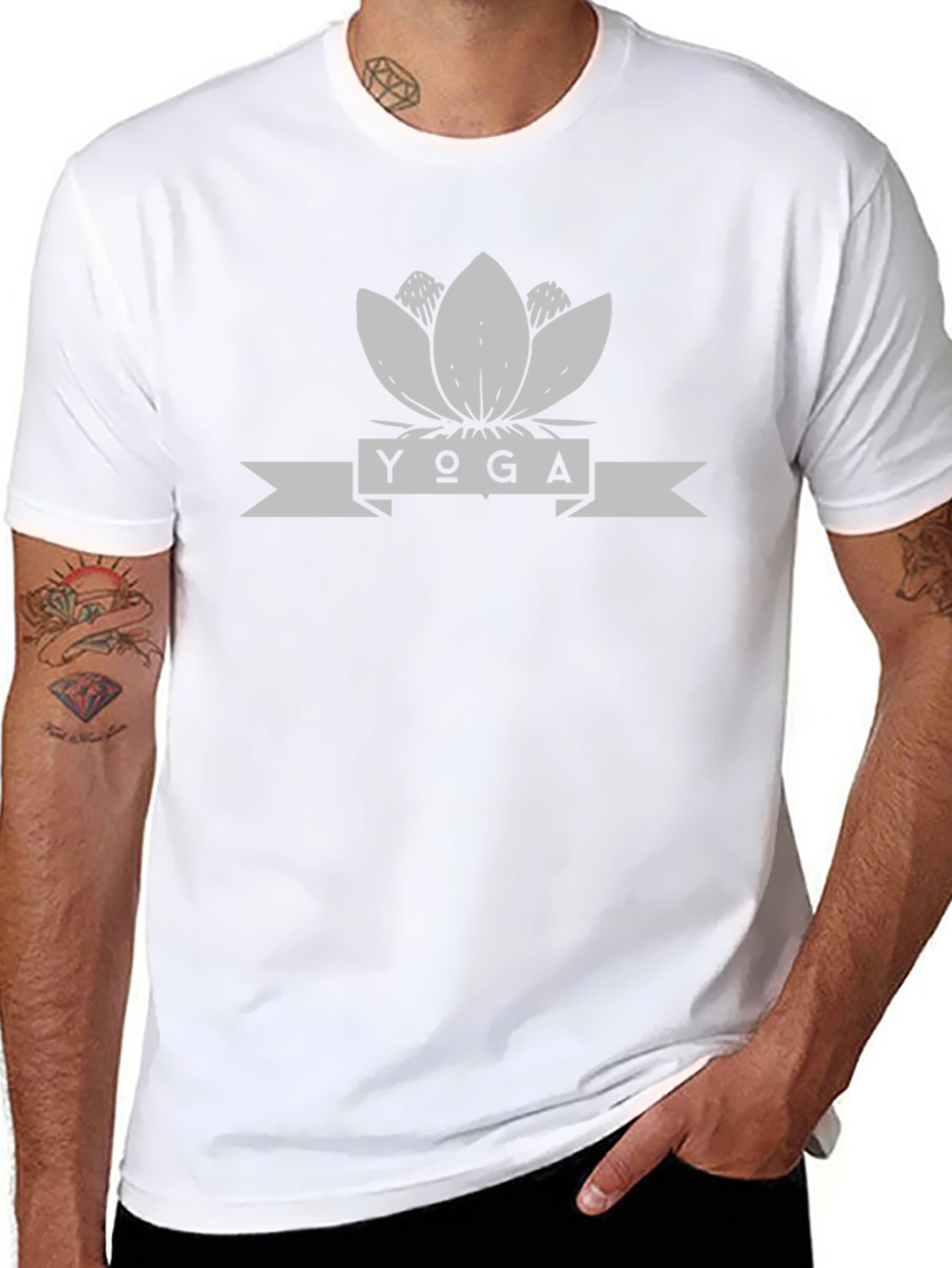 Yoga Lotus Flower Graphic T-Shirt