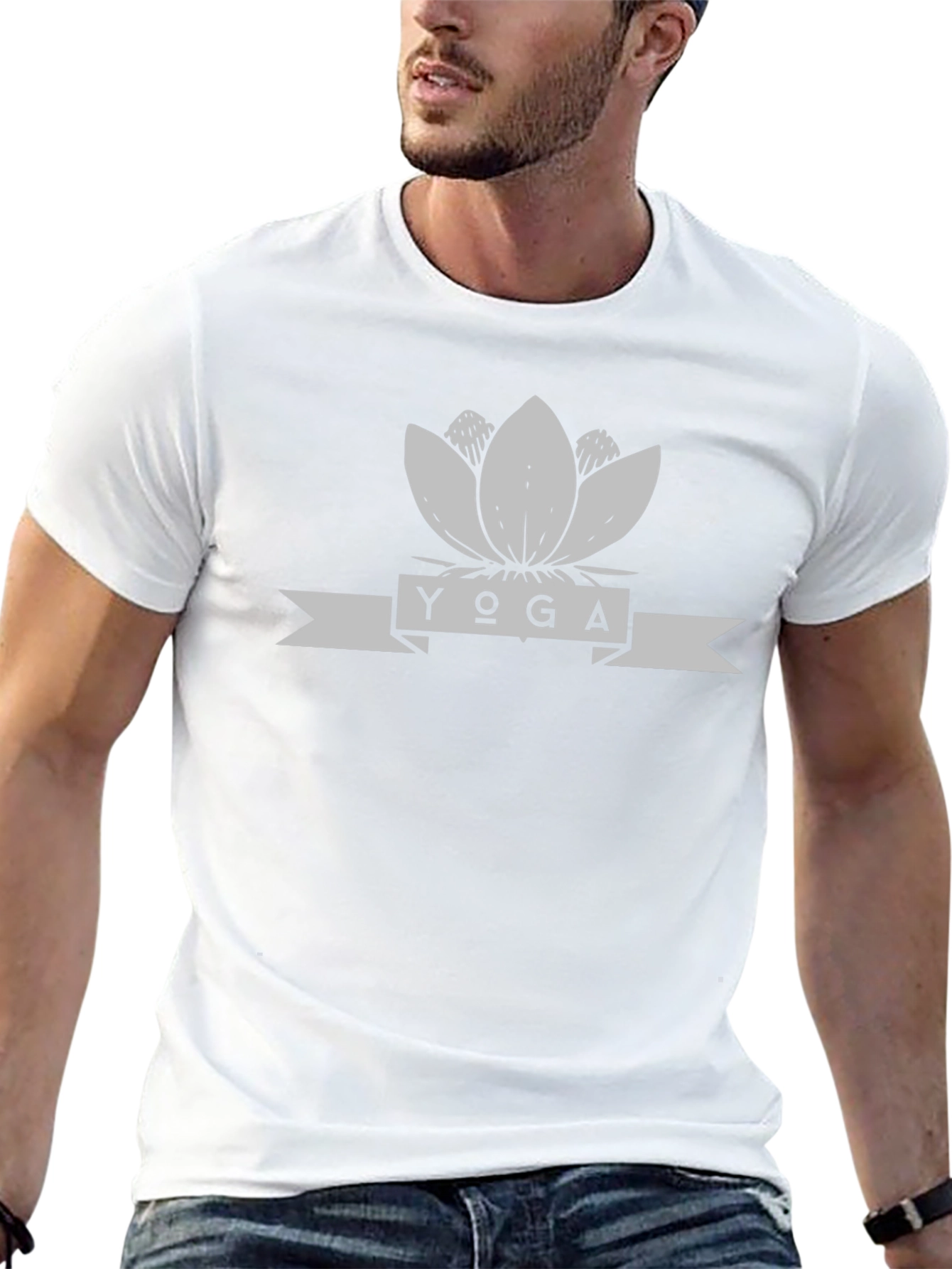 Yoga Lotus Flower Graphic T-Shirt