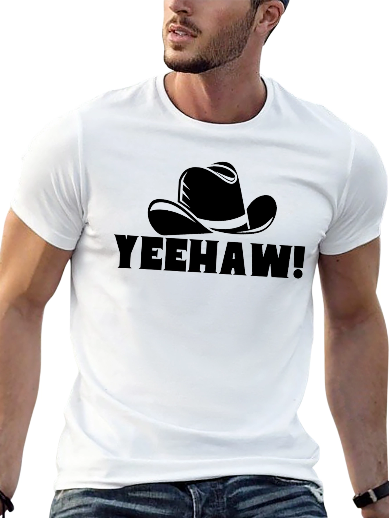 Yeehaw Cowboy Hat Graphic T-Shirt - Classic Western Style