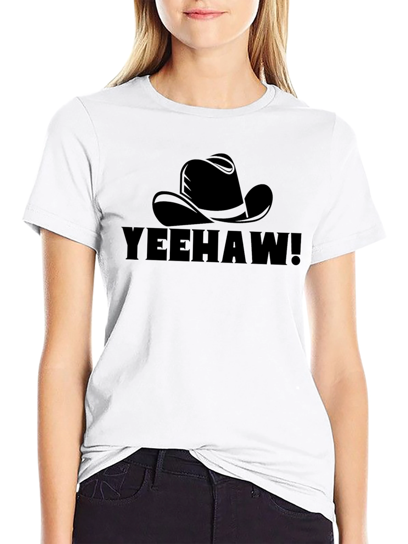 Yeehaw Cowboy Hat Graphic T-Shirt - Classic Western Style