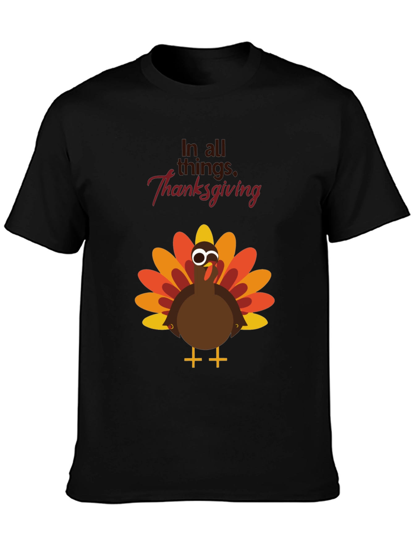 Thanksgiving Turkey Graphic Tee - Festive Holiday Apparel