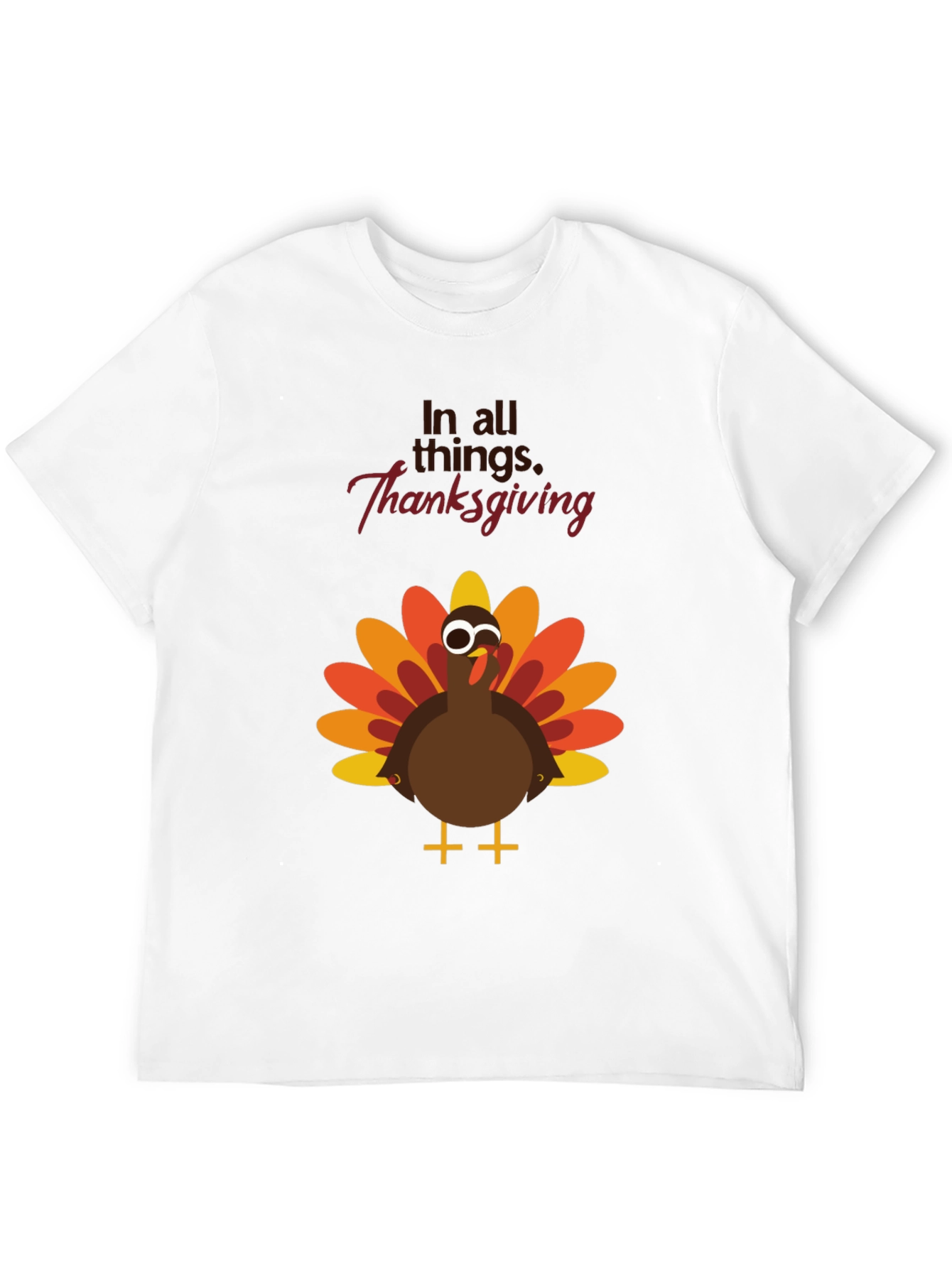 Thanksgiving Turkey Graphic Tee - Festive Holiday Apparel
