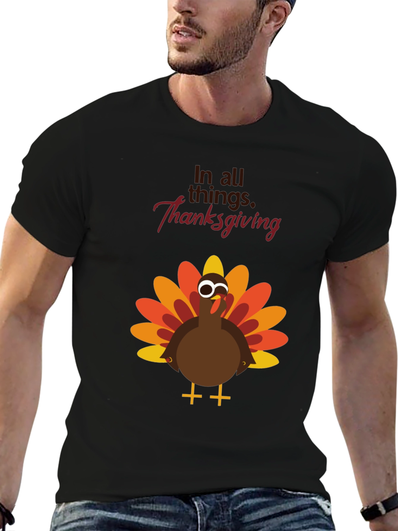 Thanksgiving Turkey Graphic Tee - Festive Holiday Apparel
