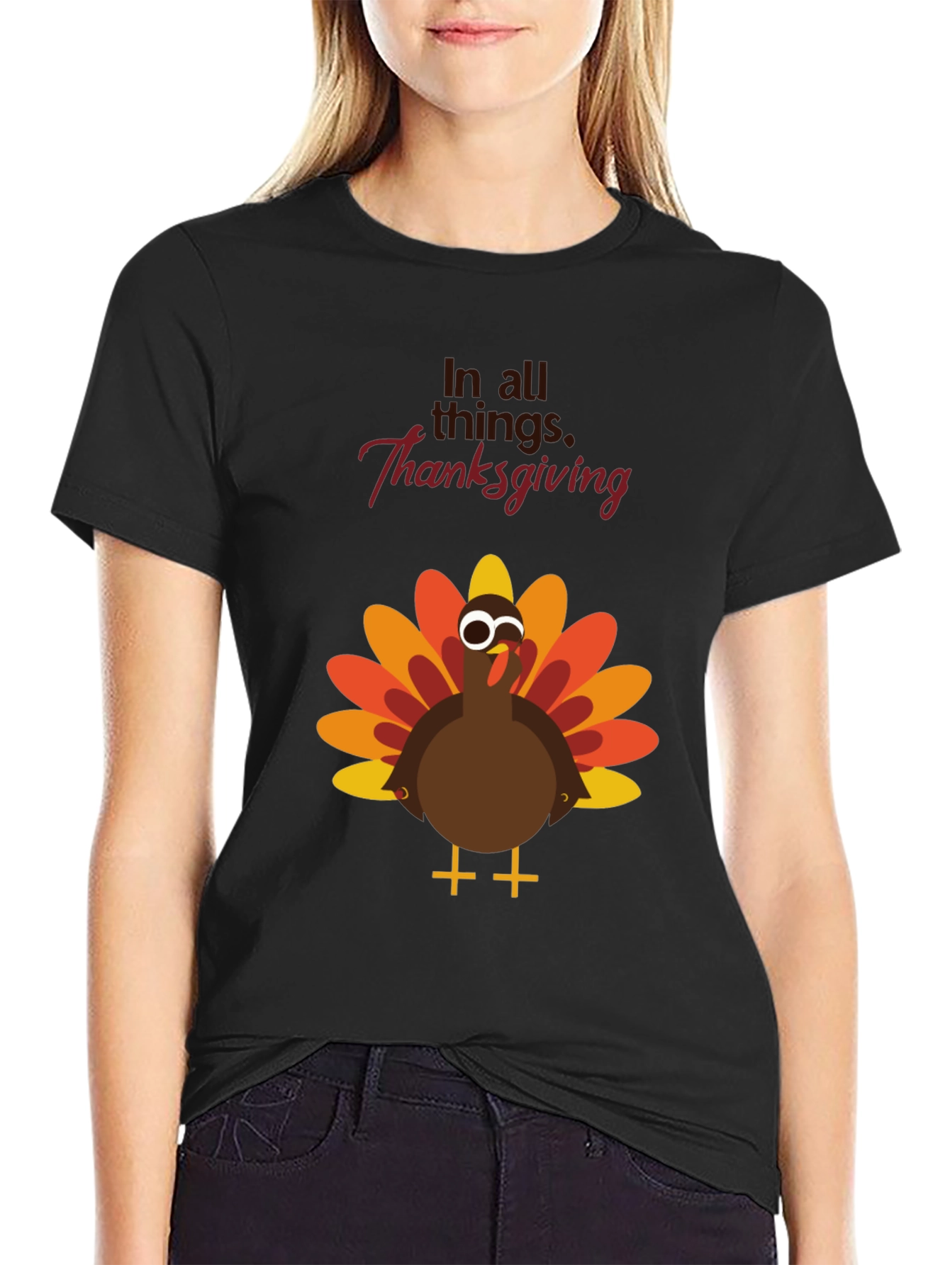 Thanksgiving Turkey Graphic Tee - Festive Holiday Apparel