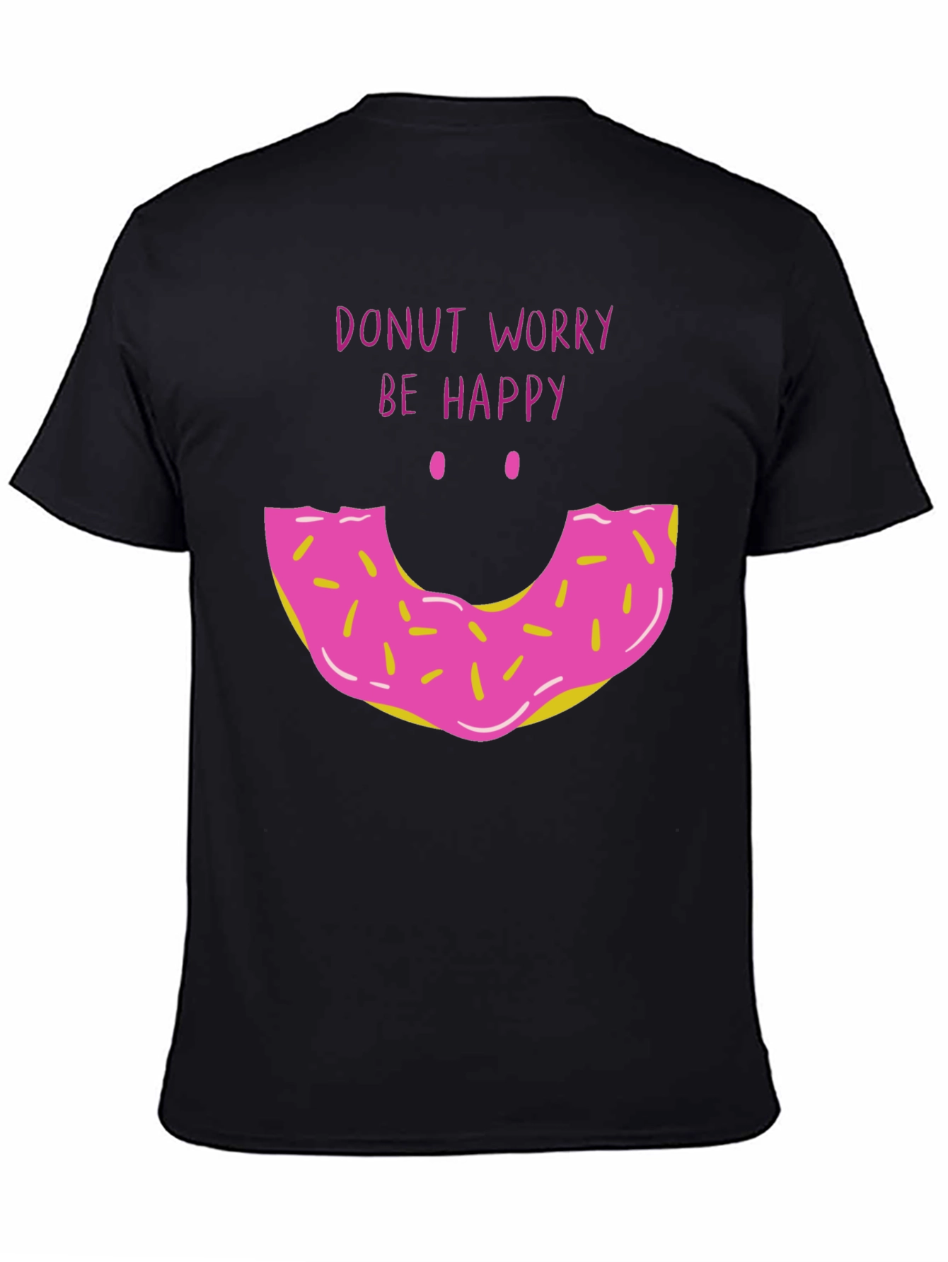 Donut Worry Be Happy Graphic T-Shirt
