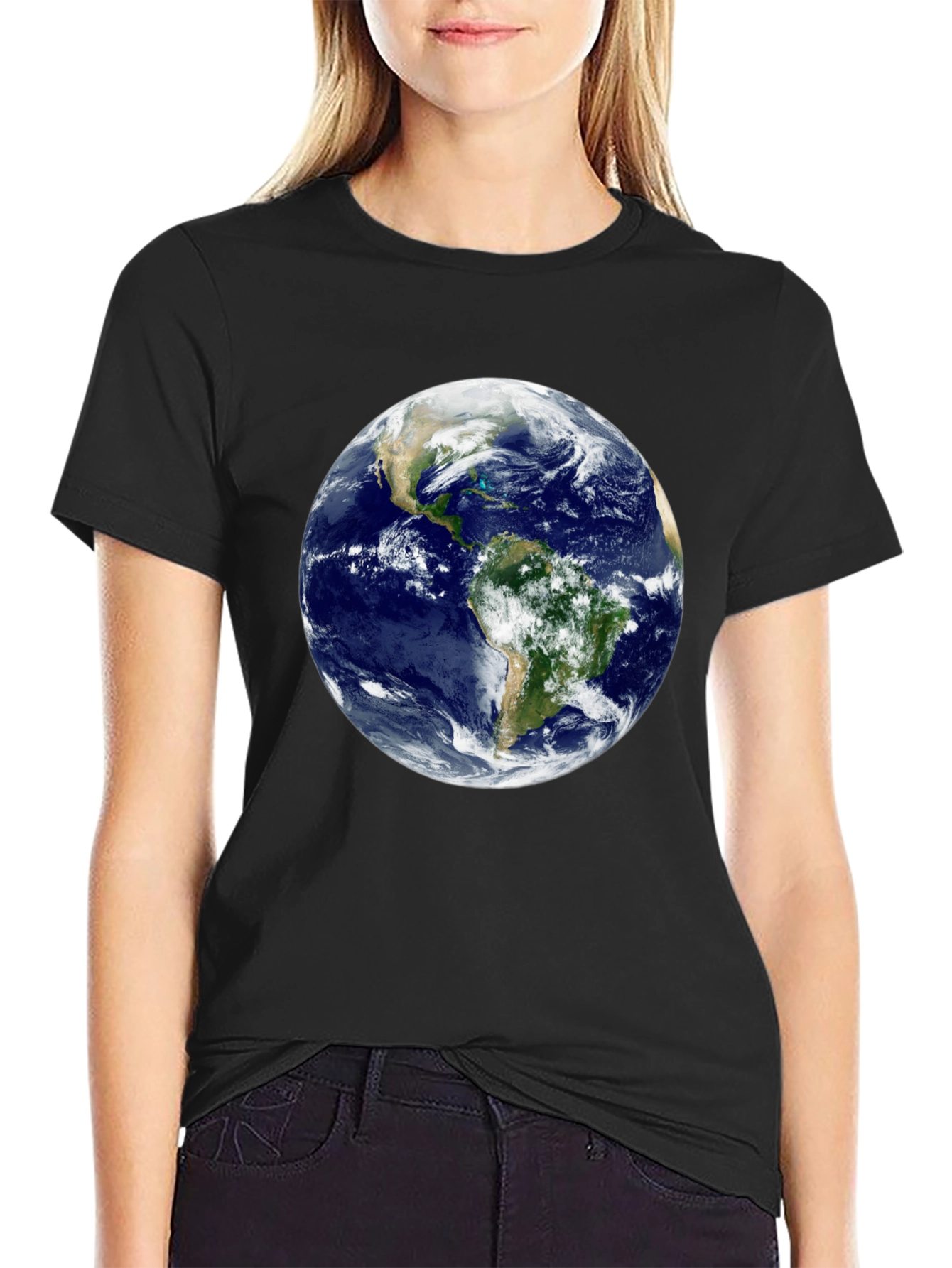 Earth Graphic Black T-Shirt - Global Awareness Tee