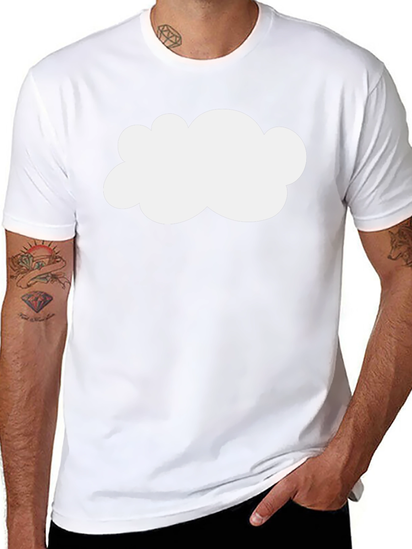 Cloud Graphic Black Tee - Weather Fun!