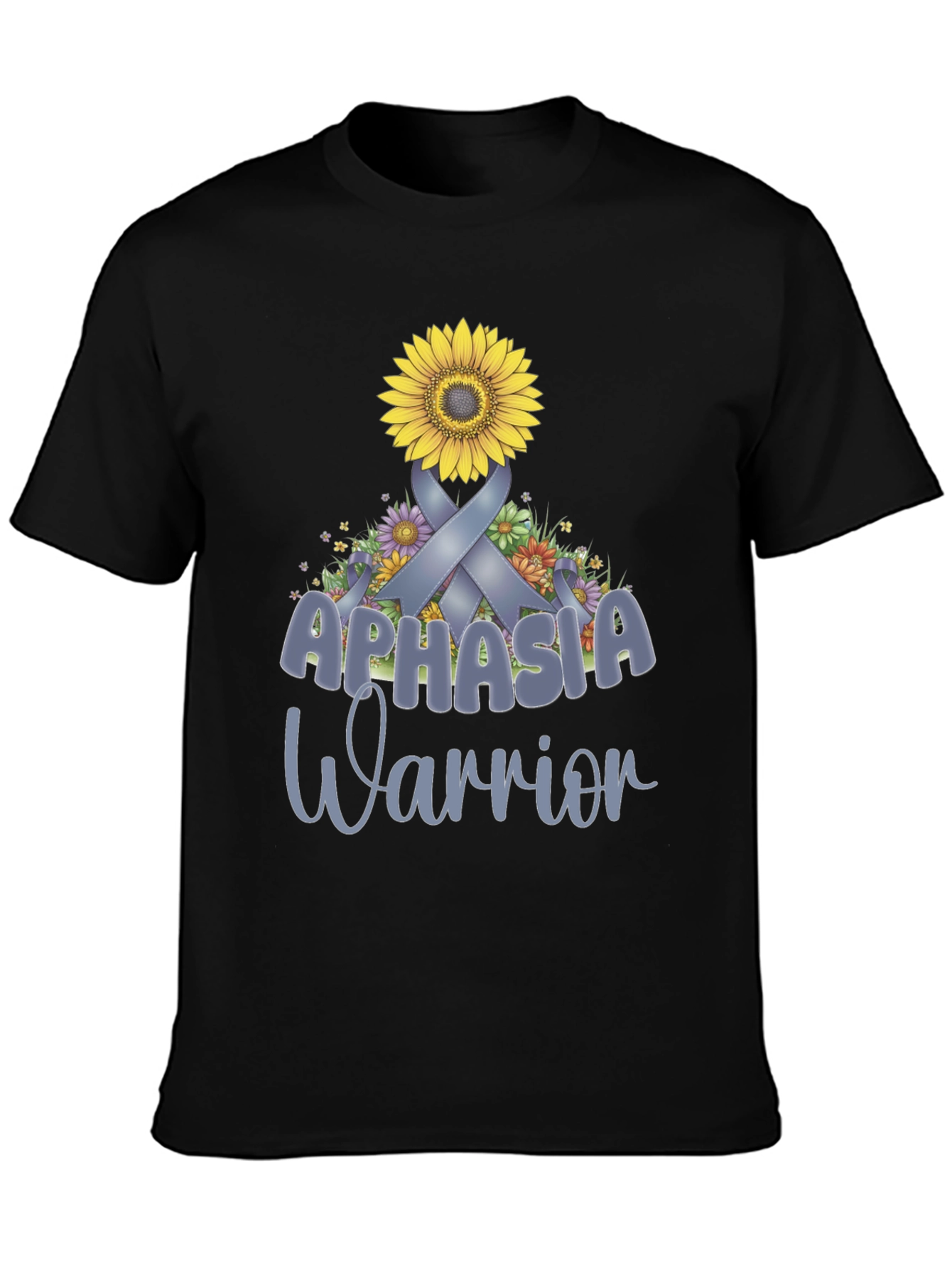 Aphasia Warrior Ribbon Sunflower T-Shirt