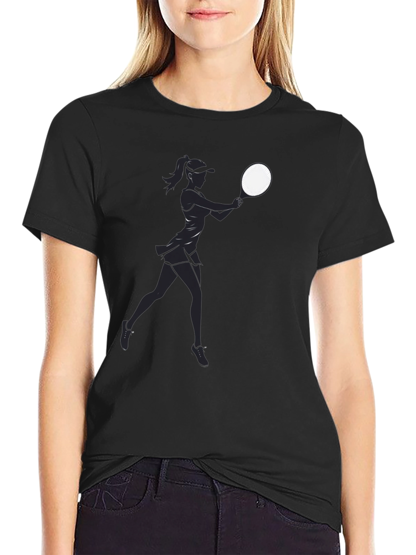 Tennis Player Graphic T-Shirt - Casual Style