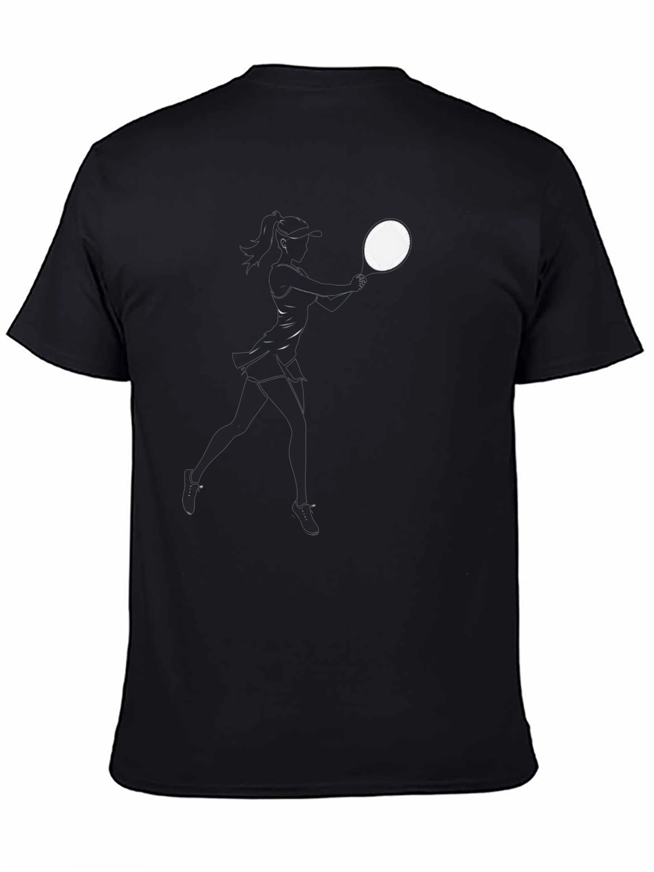Tennis Player Graphic T-Shirt - Casual Style