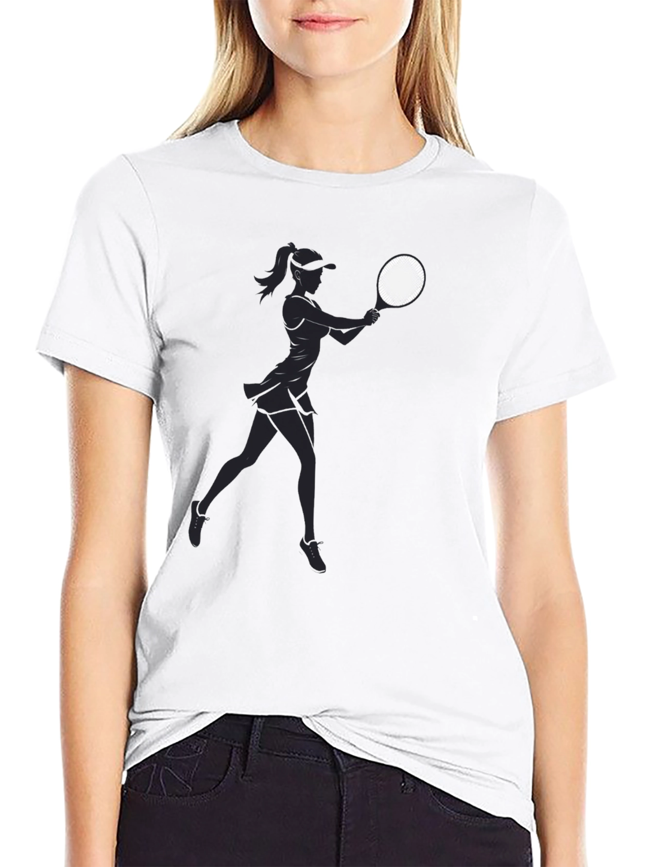 Tennis Player Graphic T-Shirt - Casual Style
