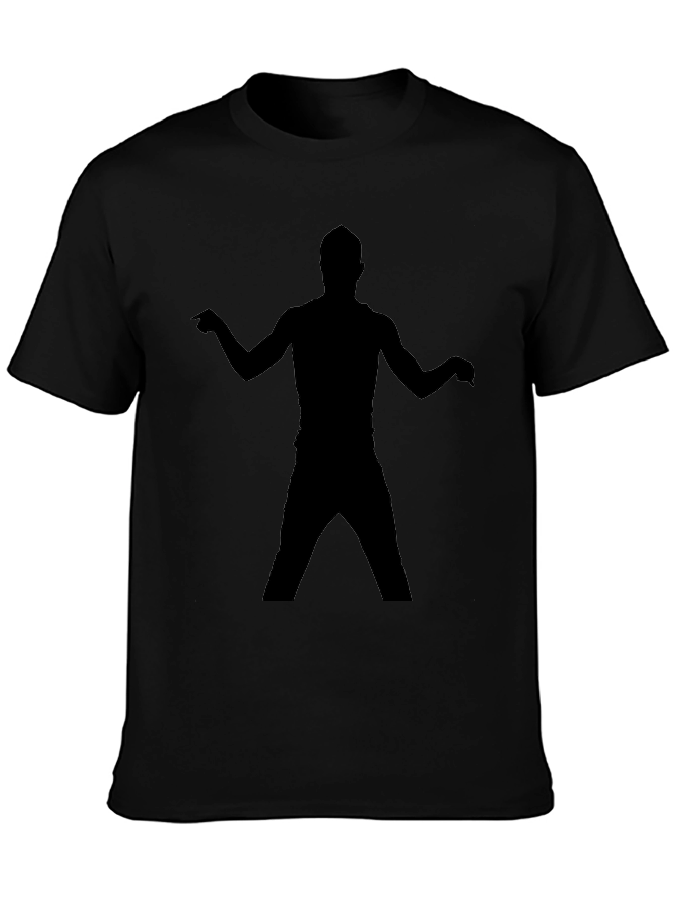 Cool Black T-Shirt with Silhouette Design