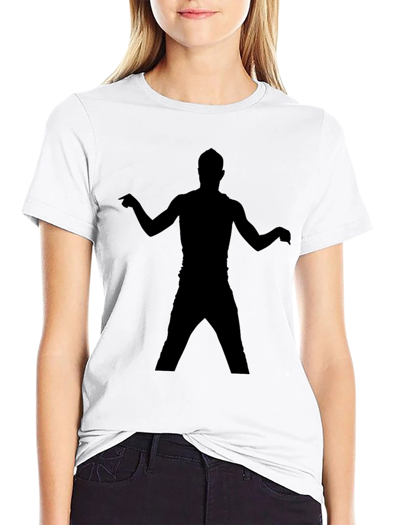 Cool Black T-Shirt with Silhouette Design