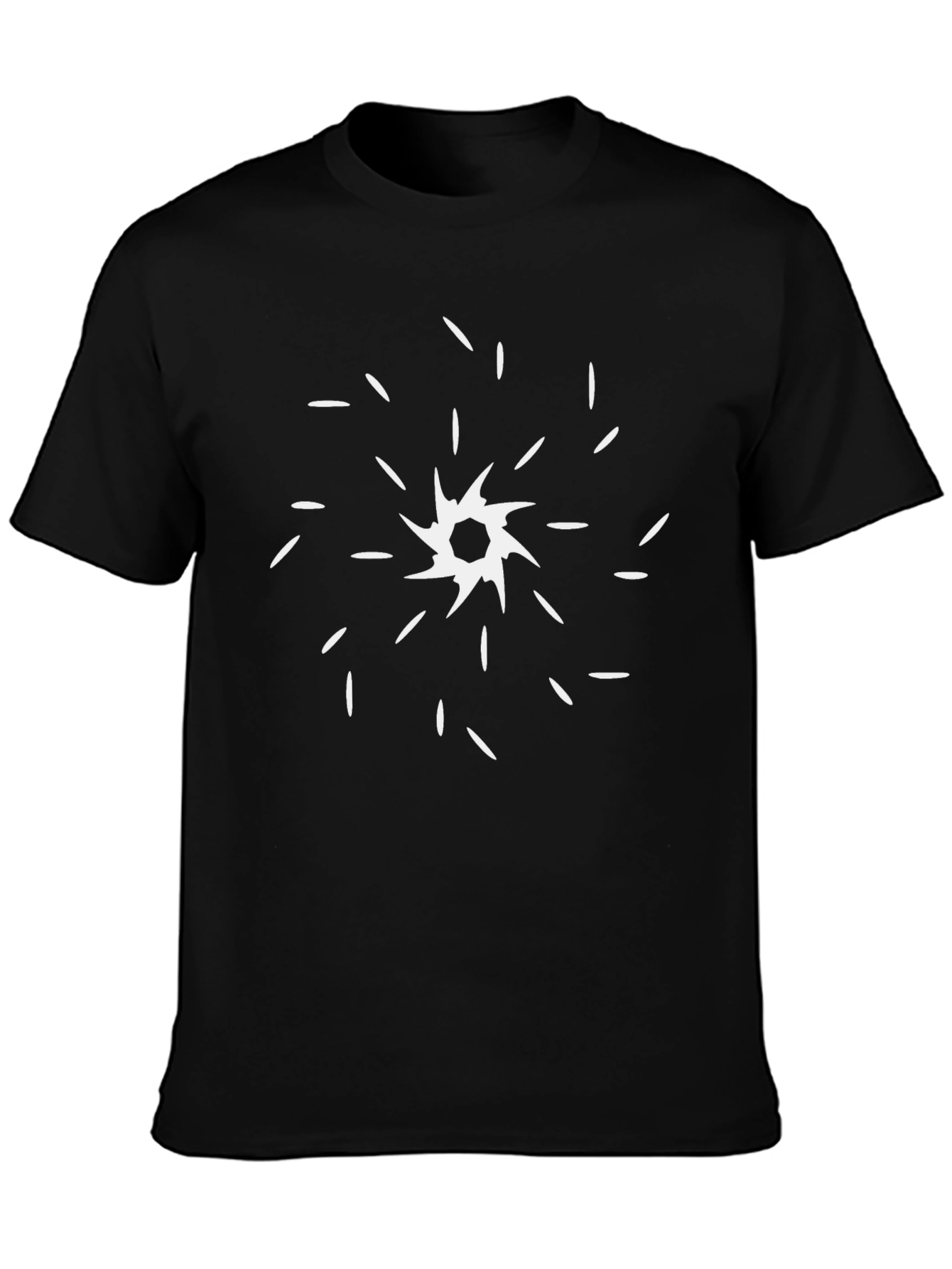 Abstract Starburst Graphic T-Shirt - Modern Black Tee