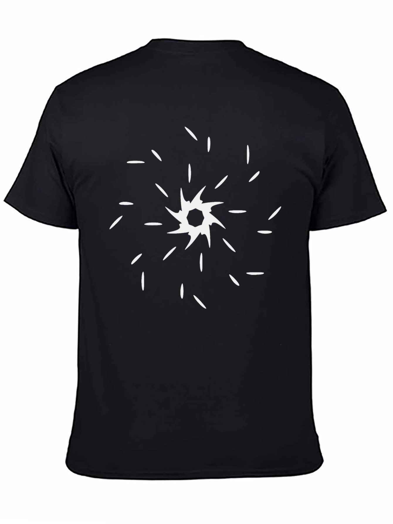 Abstract Starburst Graphic T-Shirt - Modern Black Tee