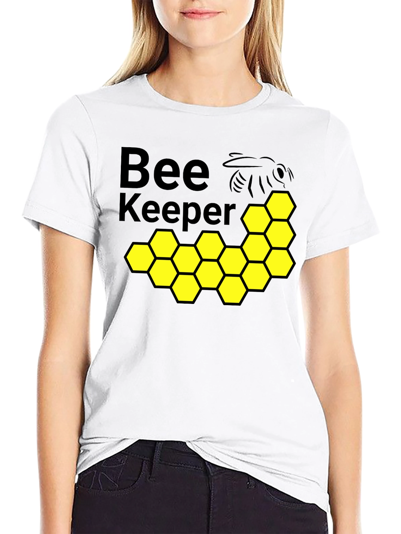Beekeeper Graphic Tee - Honeycomb Design Soft Cotton