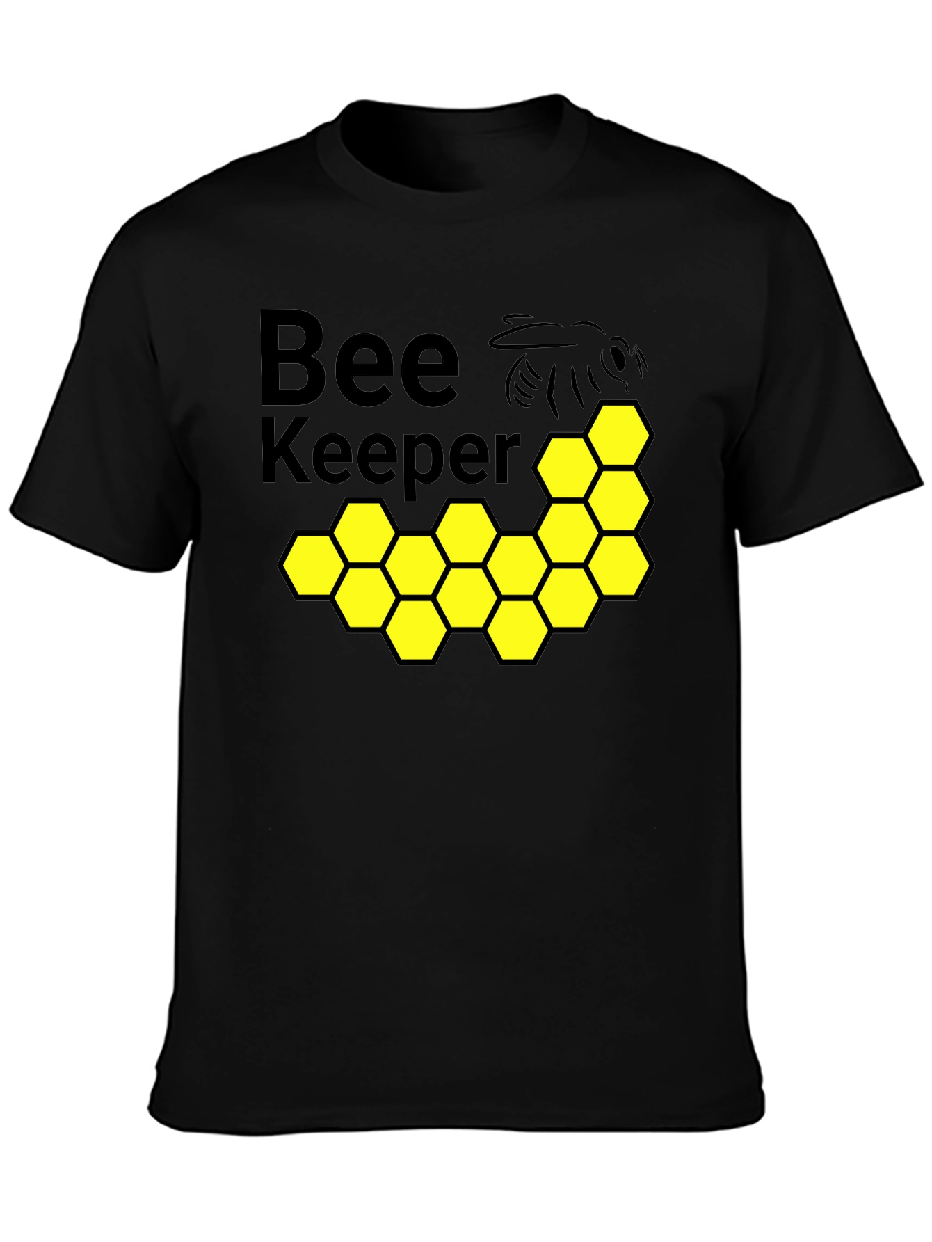 Beekeeper Graphic Tee - Honeycomb Design Soft Cotton