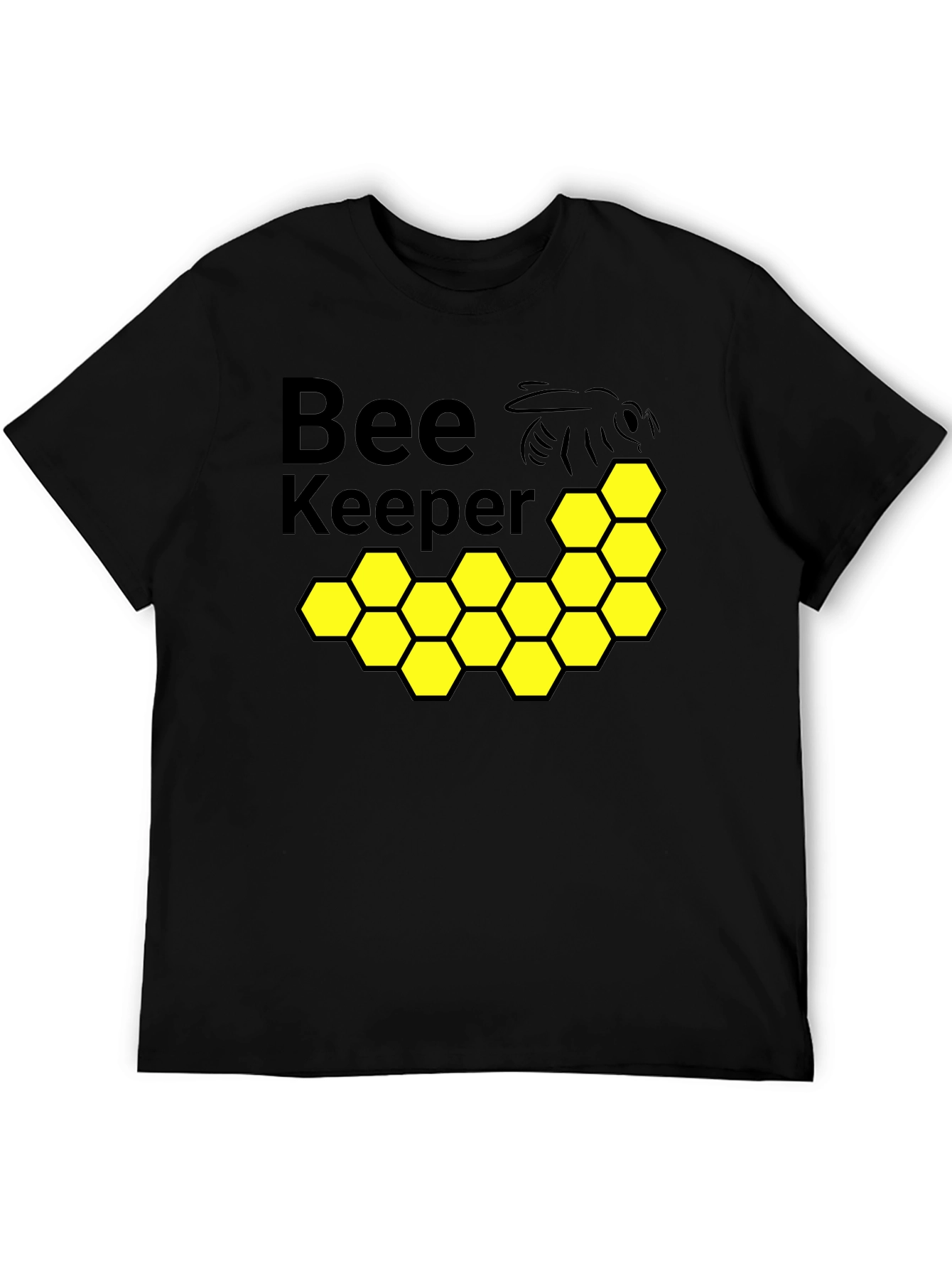 Beekeeper Graphic Tee - Honeycomb Design Soft Cotton