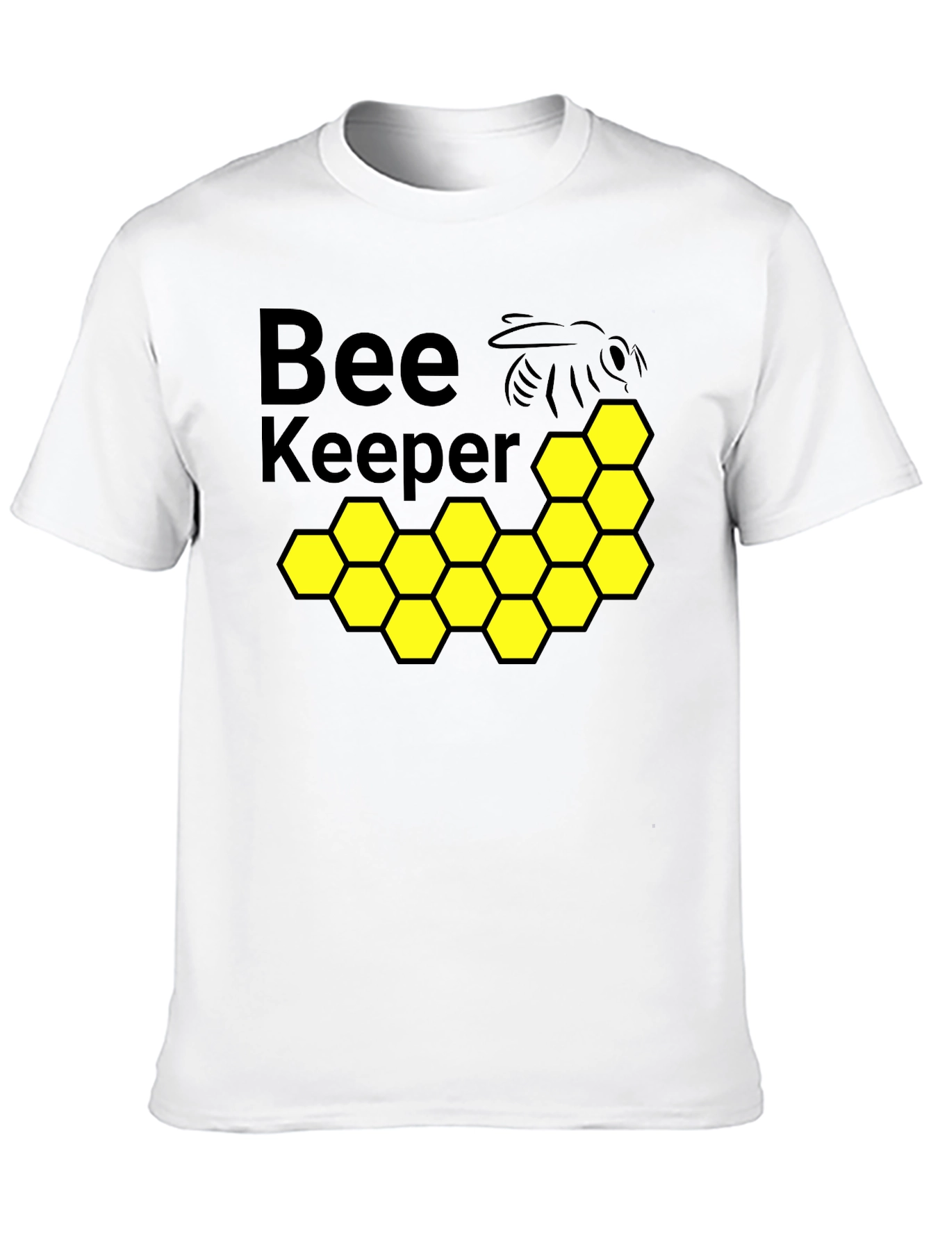 Beekeeper Graphic Tee - Honeycomb Design Soft Cotton