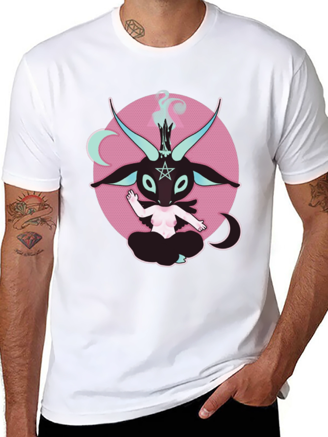 Baphomet Graphic T-Shirt - Black