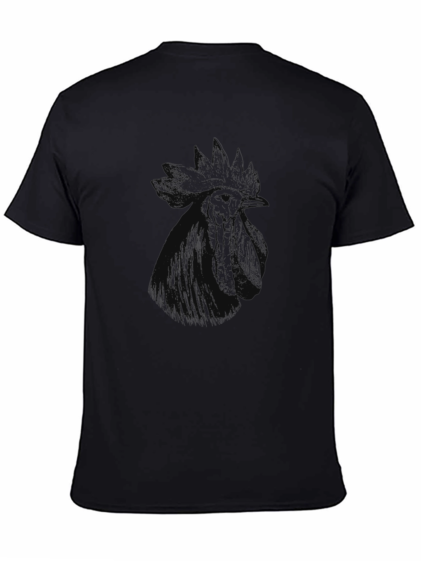 Black Rooster Graphic Print Tee