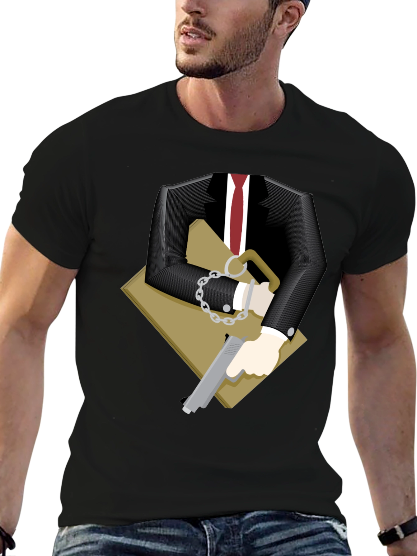 Suit & Briefcase Graphic T-Shirt