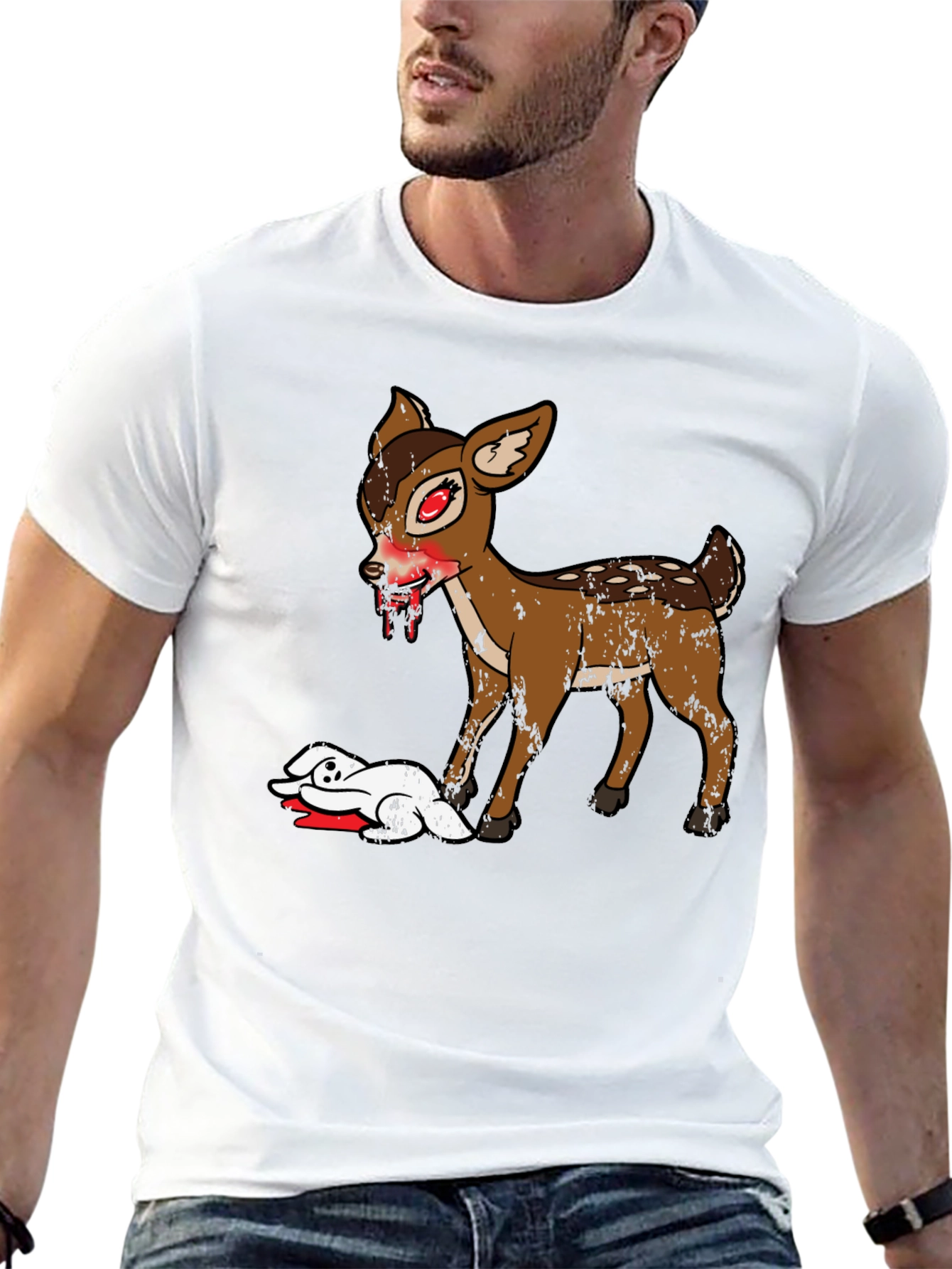 Zombie Deer Graphic T-Shirt