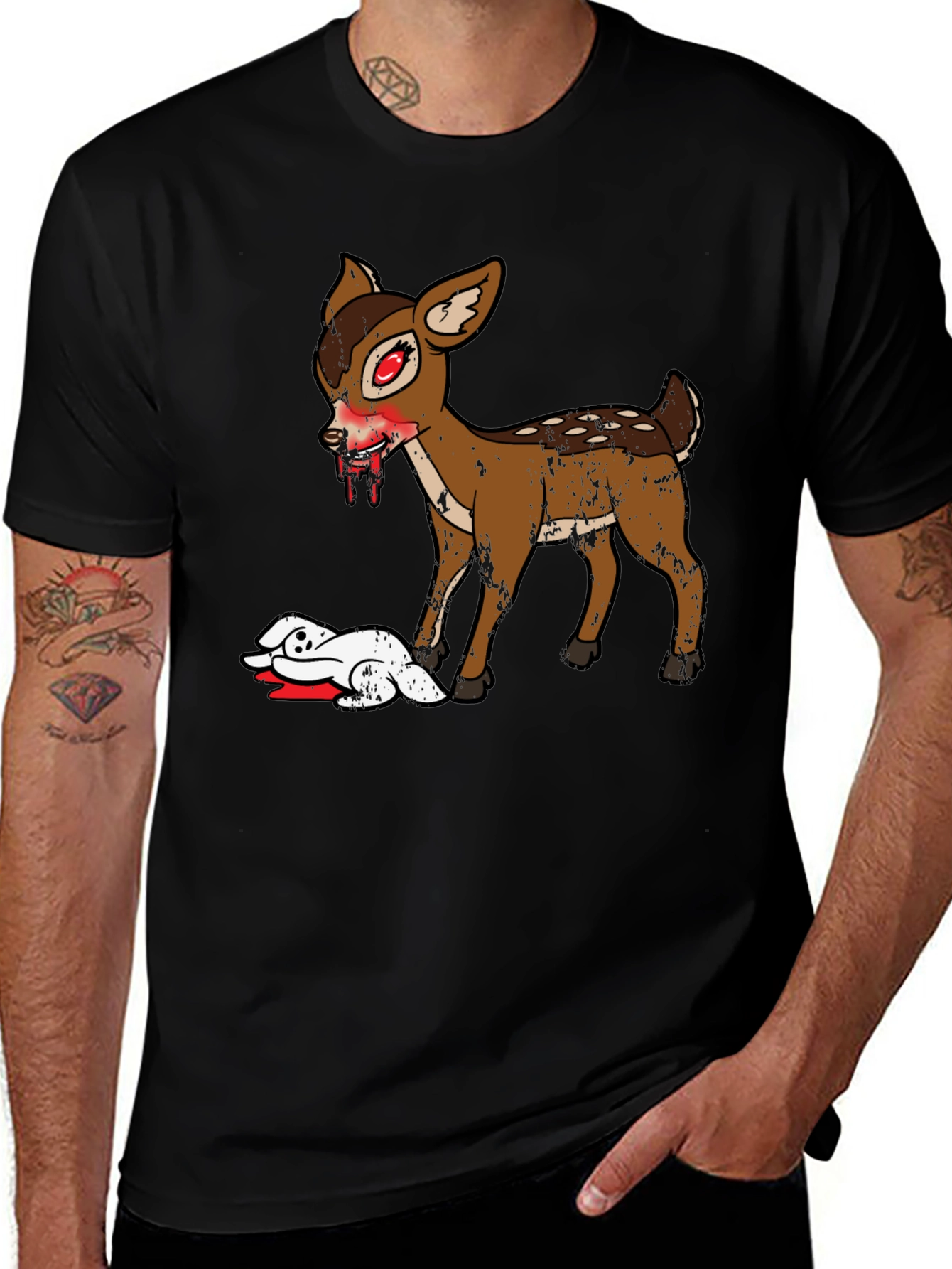 Zombie Deer Graphic T-Shirt