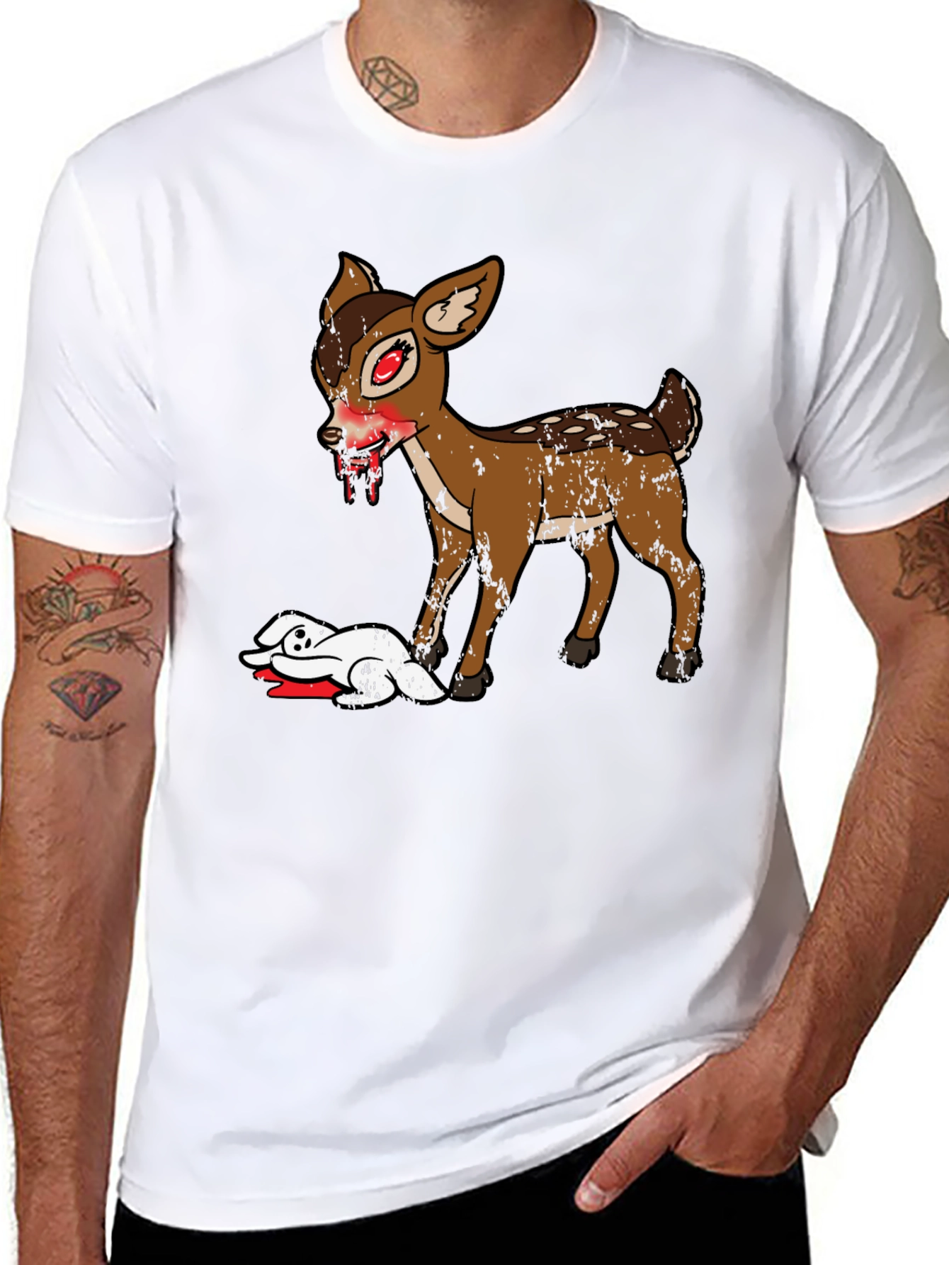 Zombie Deer Graphic T-Shirt